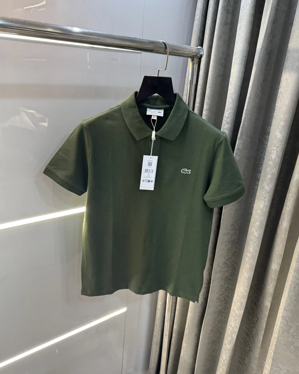 Lacost e Olive Embroidery Logo Premium Polo T-Shirt