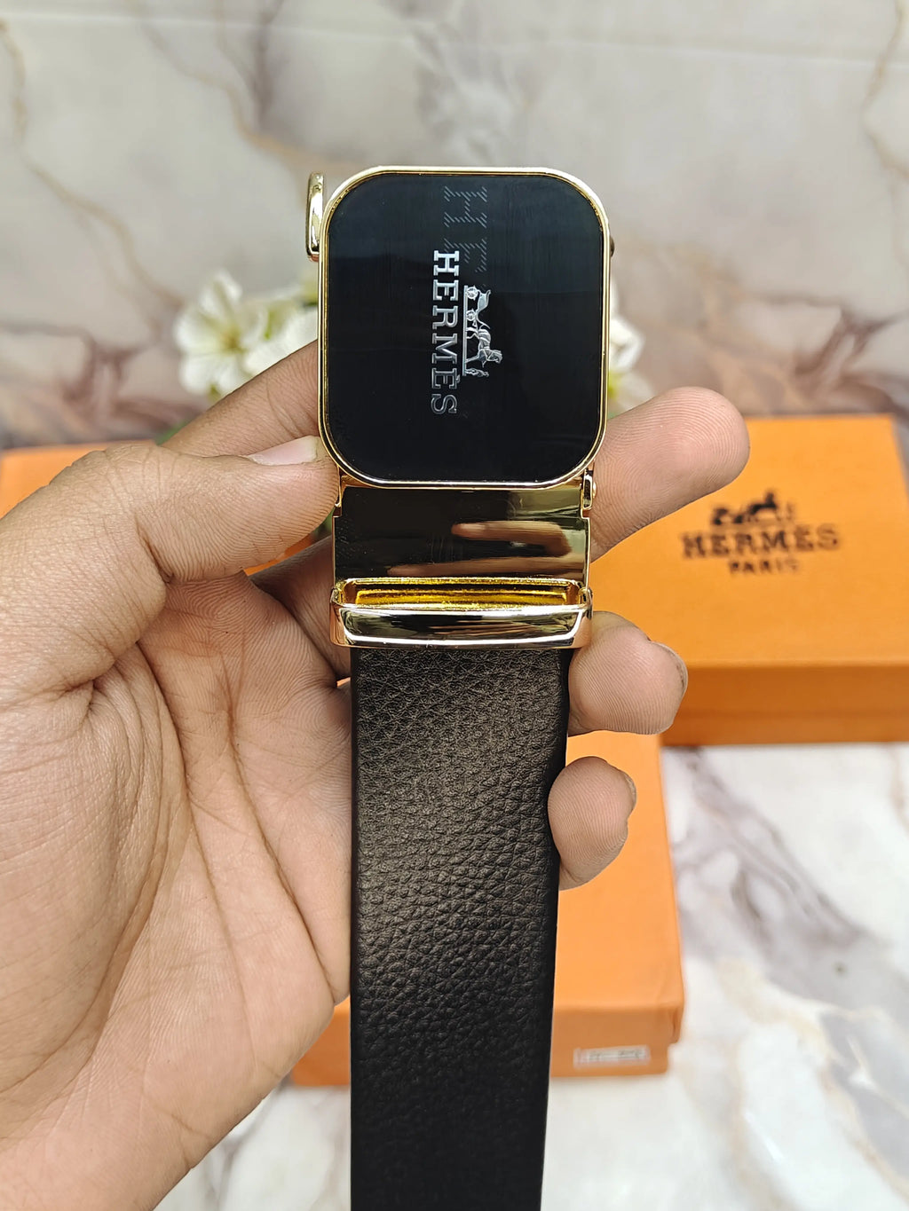 HERMES IMP PREMIUM QUALITY AUTOLOCK BELT WITH OG BOX