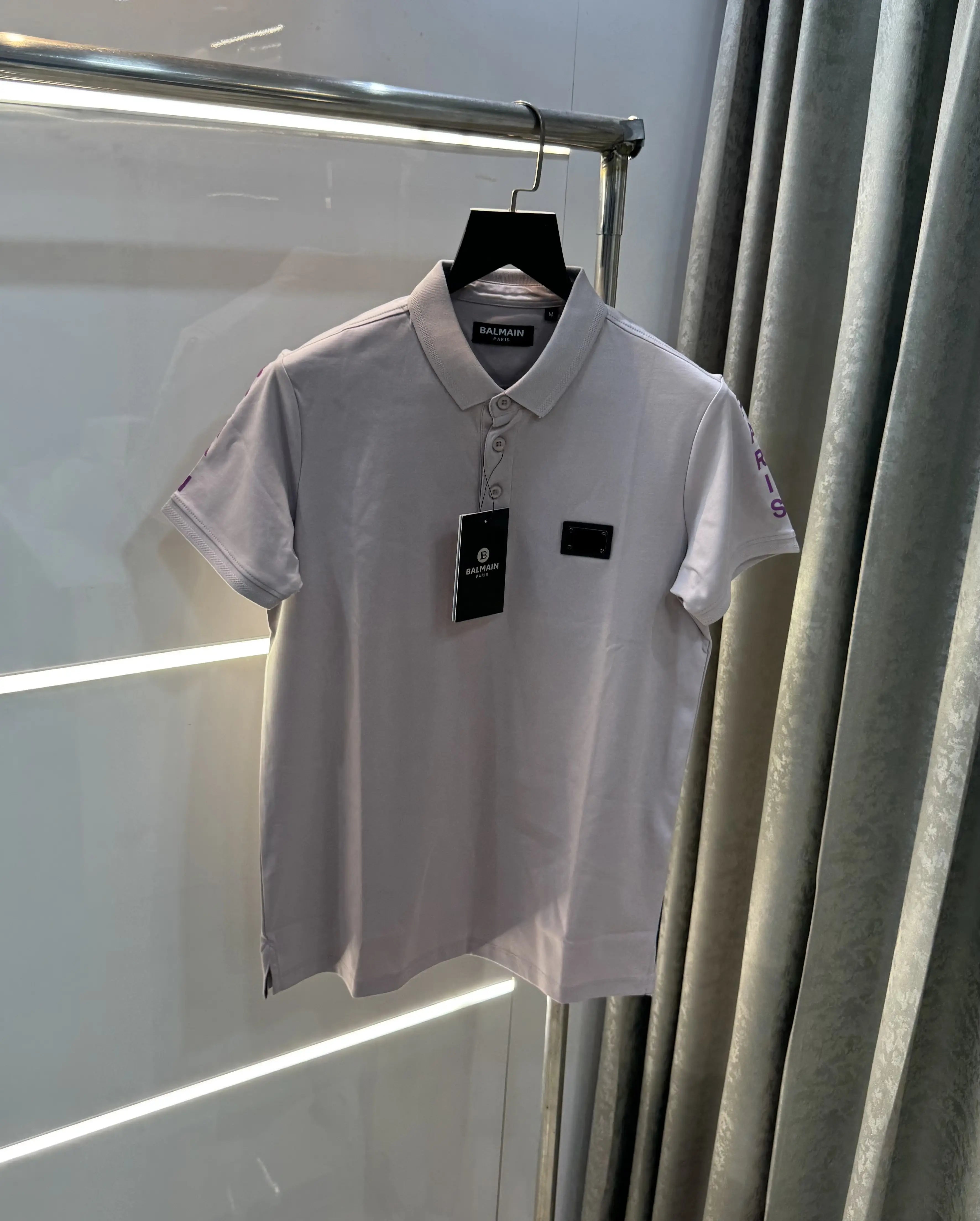 Balmai n Paris Peach Logo Work Imported Polo T-Shirt Secondary image