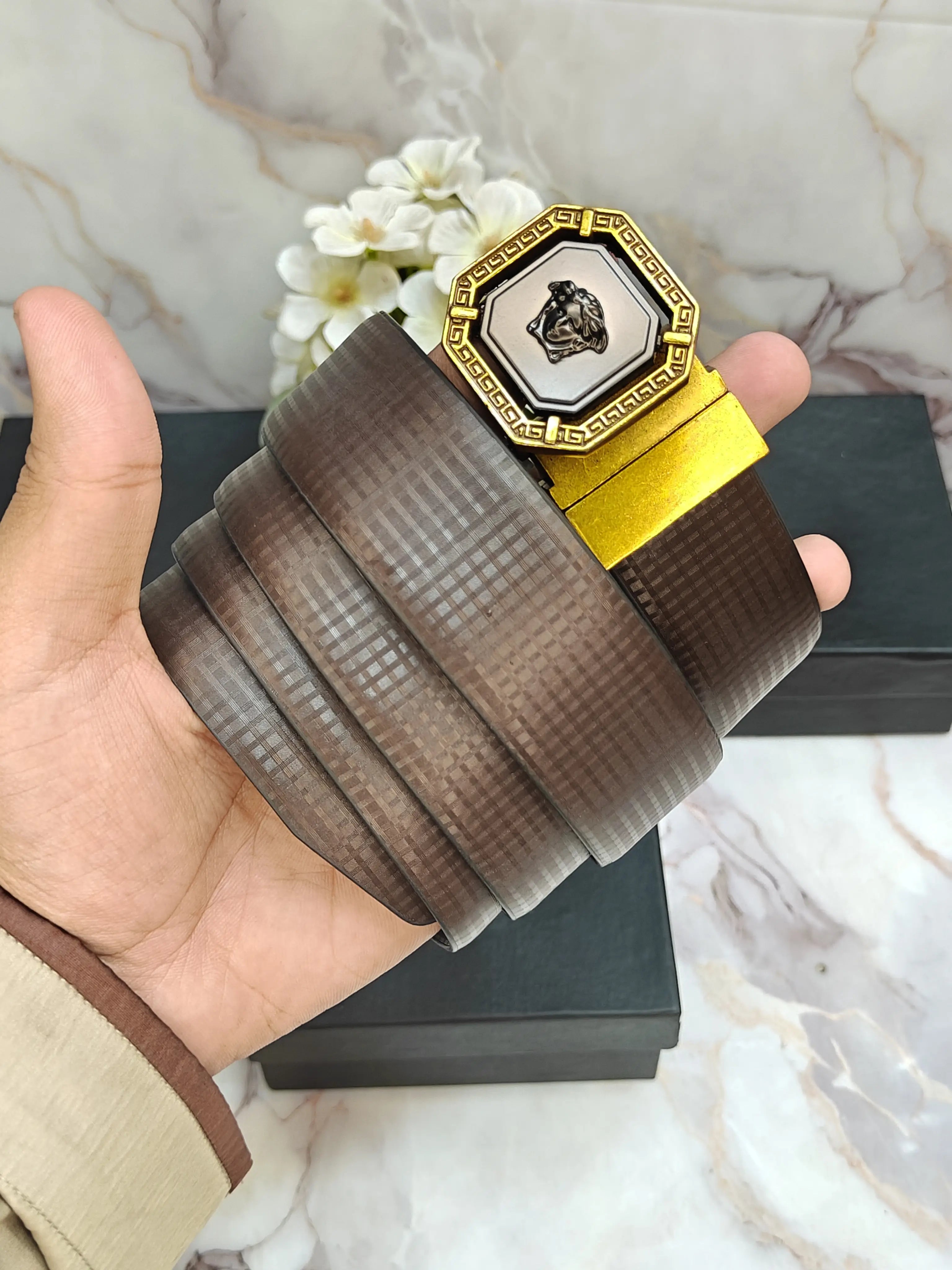 VERSACE PREMIUM QUALITY REVERSEABLE BELT WITH OG BOX VR-103