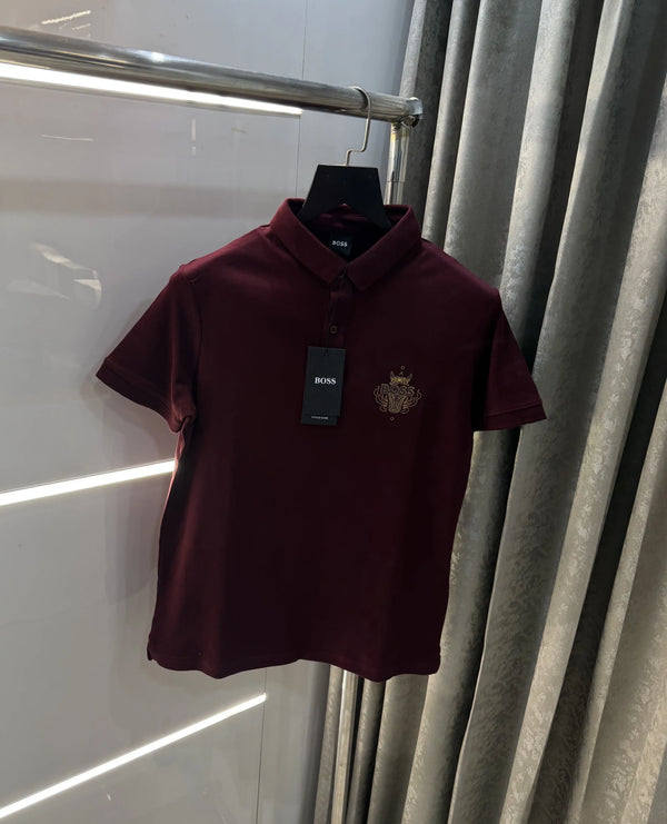 Hugo  Boss Wine Limited Edition Premium Polo T-shirt