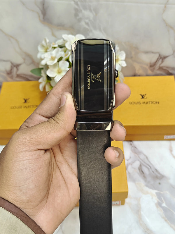 LV LOUIS VUITTON PREMIUM QUALITY AUTOLOCK REVESABLE BELT WITH OG BOX
