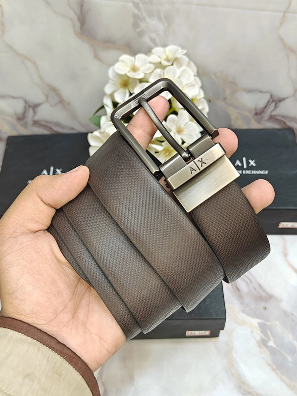 AX ARMANI EXCHANGE PREMIUM QUALITY REVERSEABLE BELT WITH OG BOX