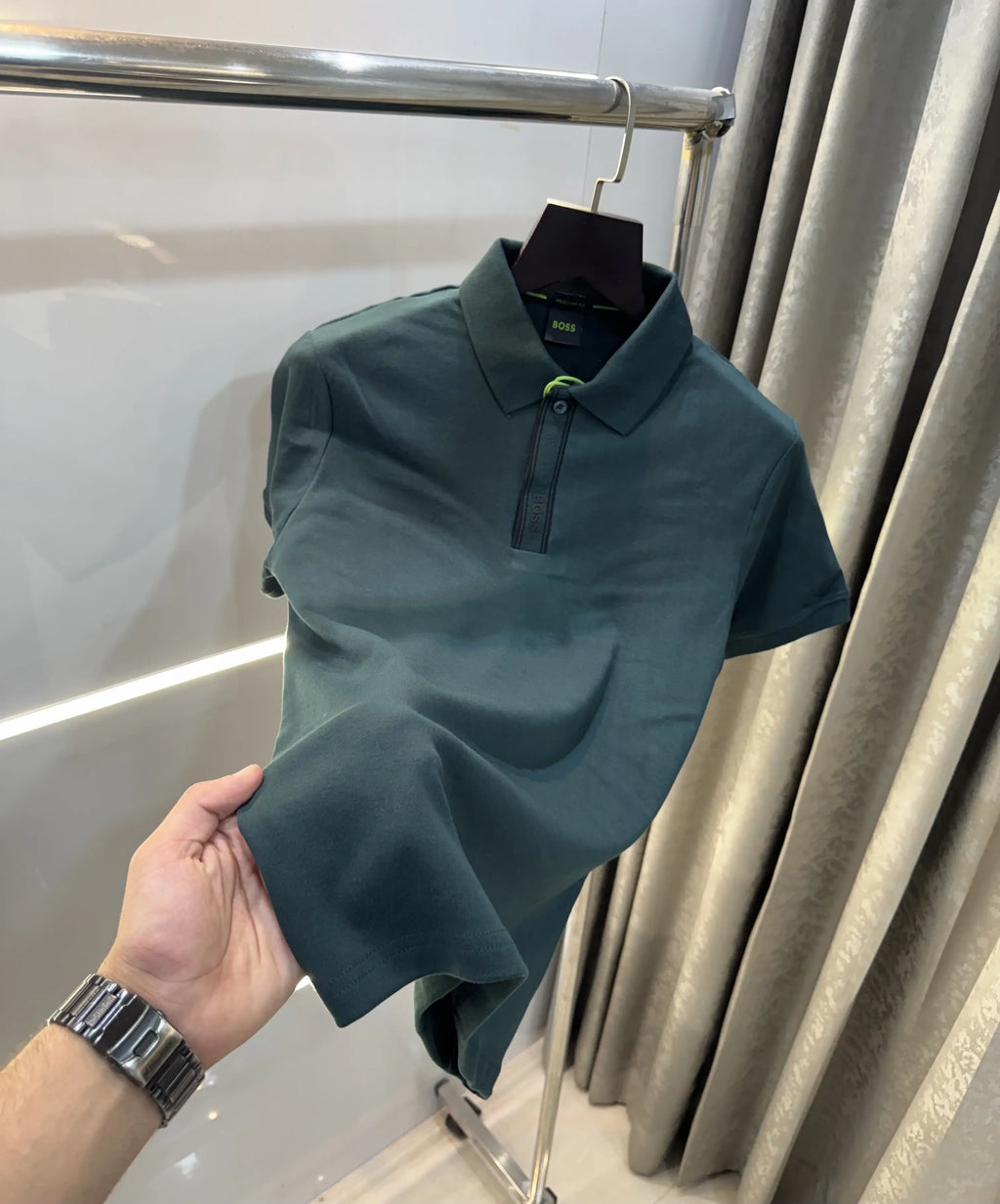 Hugo Boss Bottle Green Premium Polo T-Shirt