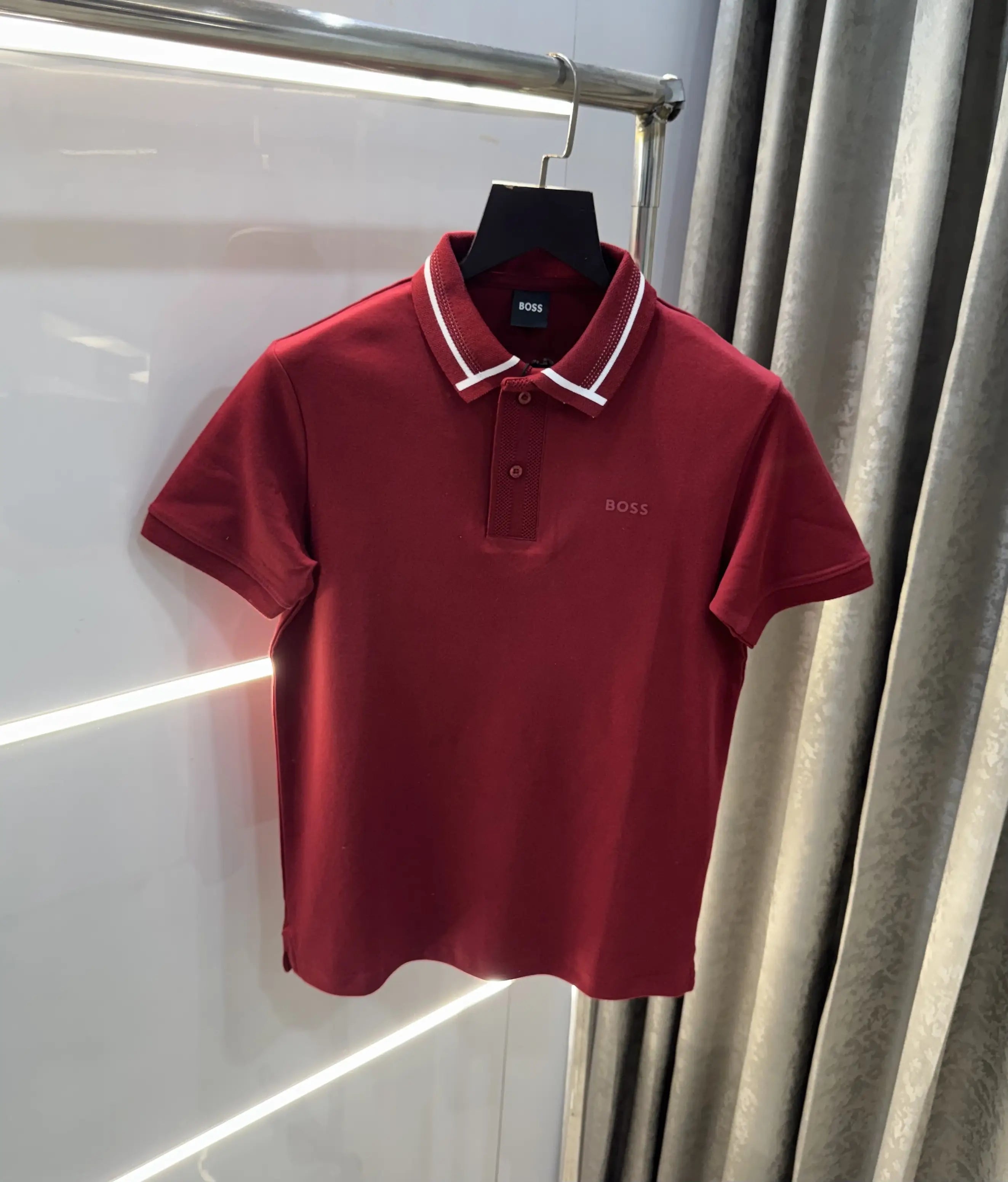 Hugo Boss Maroon Premium Polo T-Shirt Secondary image