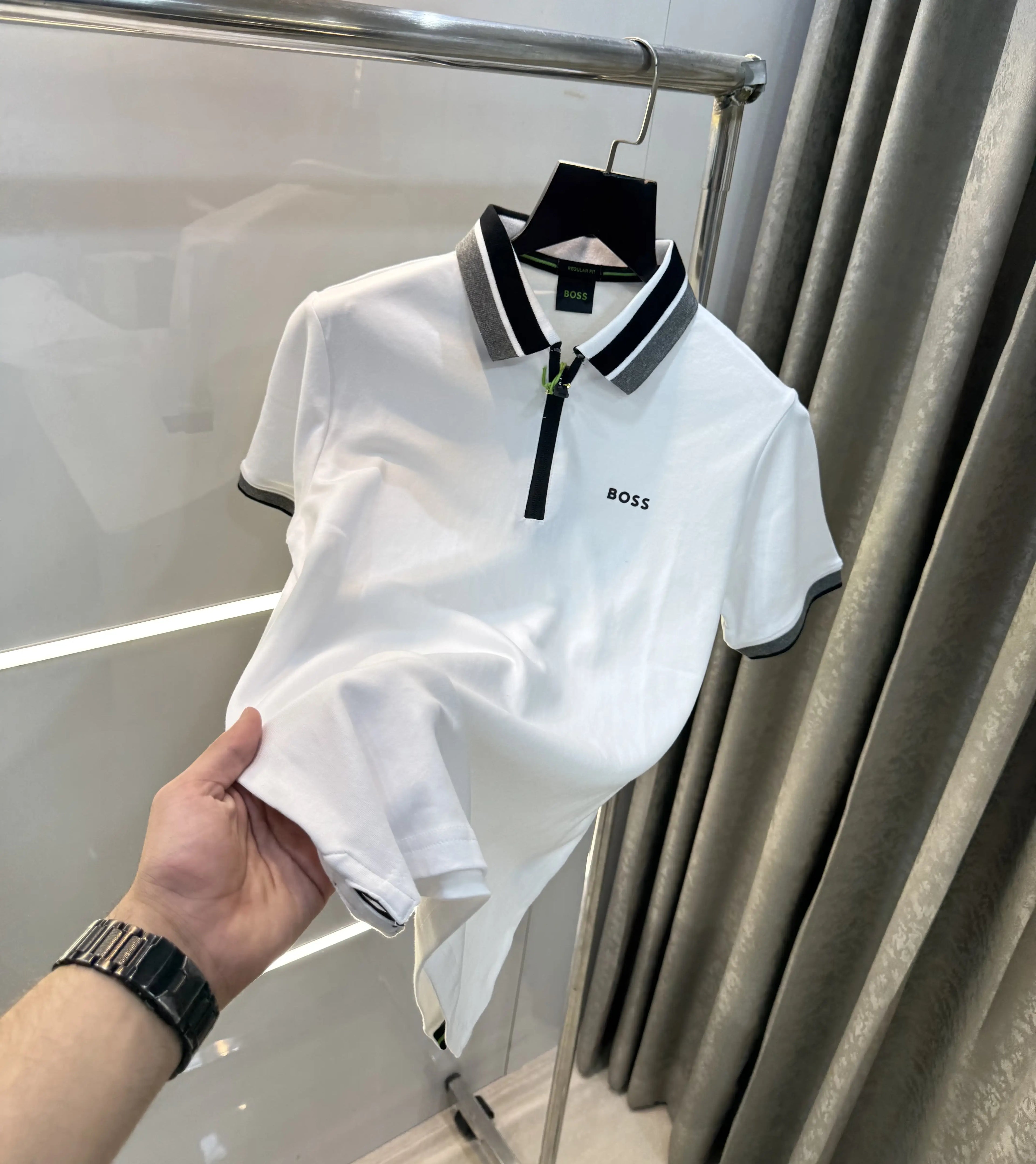 Hugo Boss White Premium Polo T-Shirt