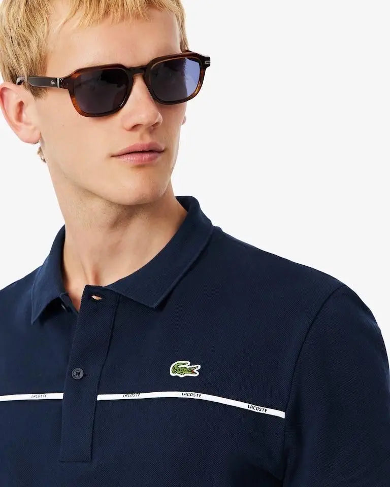 Lacost e Navy Blue Embroidery Logo Premium Polo T-Shirt Main image