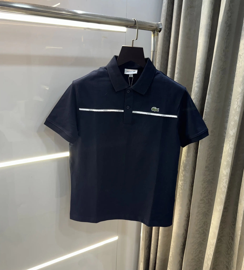 Lacost e Navy Blue Embroidery Logo Premium Polo T-Shirt