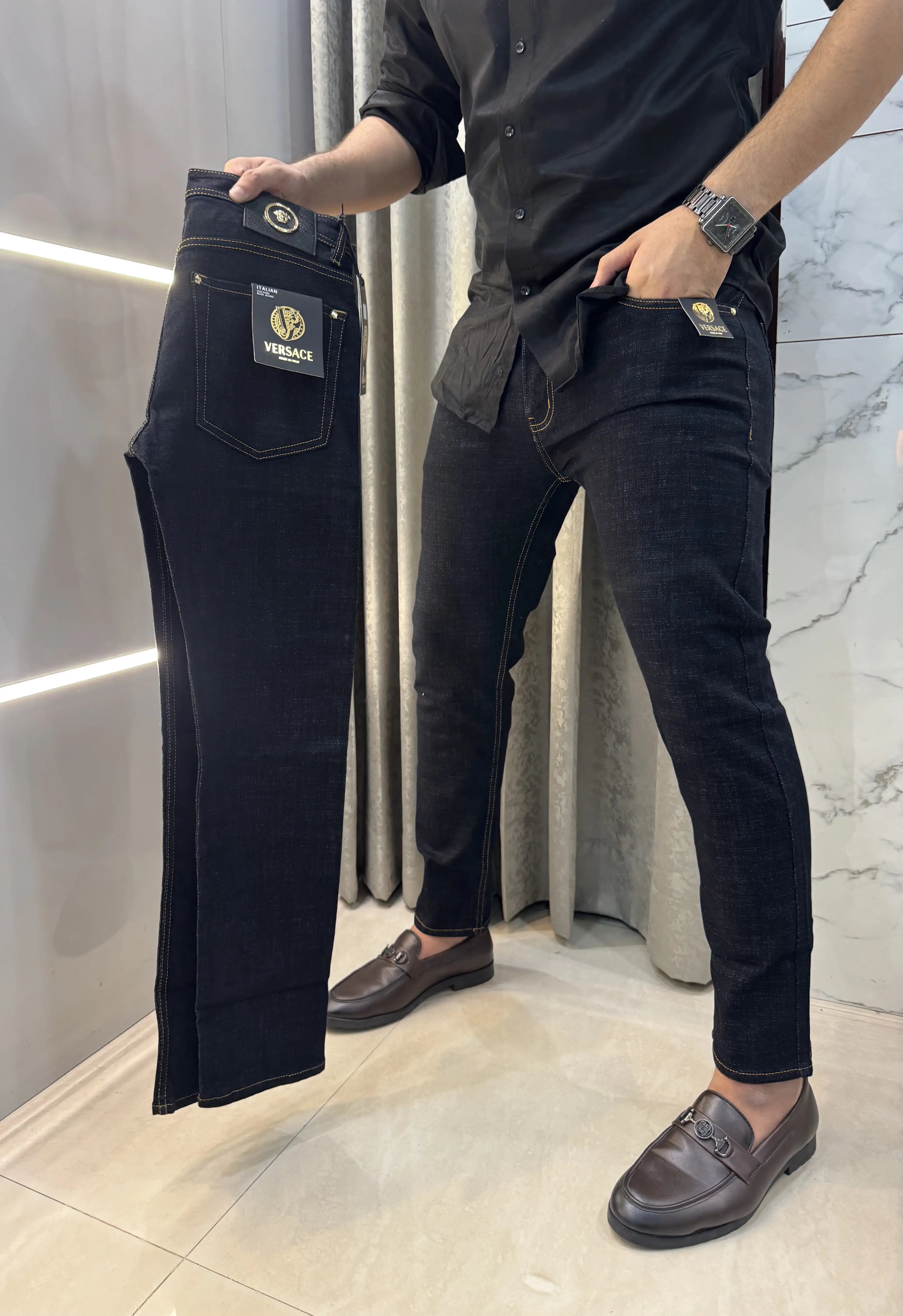 Versace Raw Wash Premium Imported Denim Secondary image