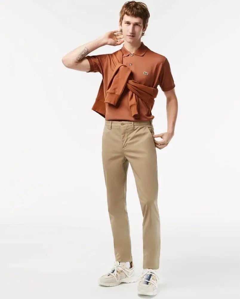 Lacost e Brown Embroidery Logo Premium Polo T-Shirt
