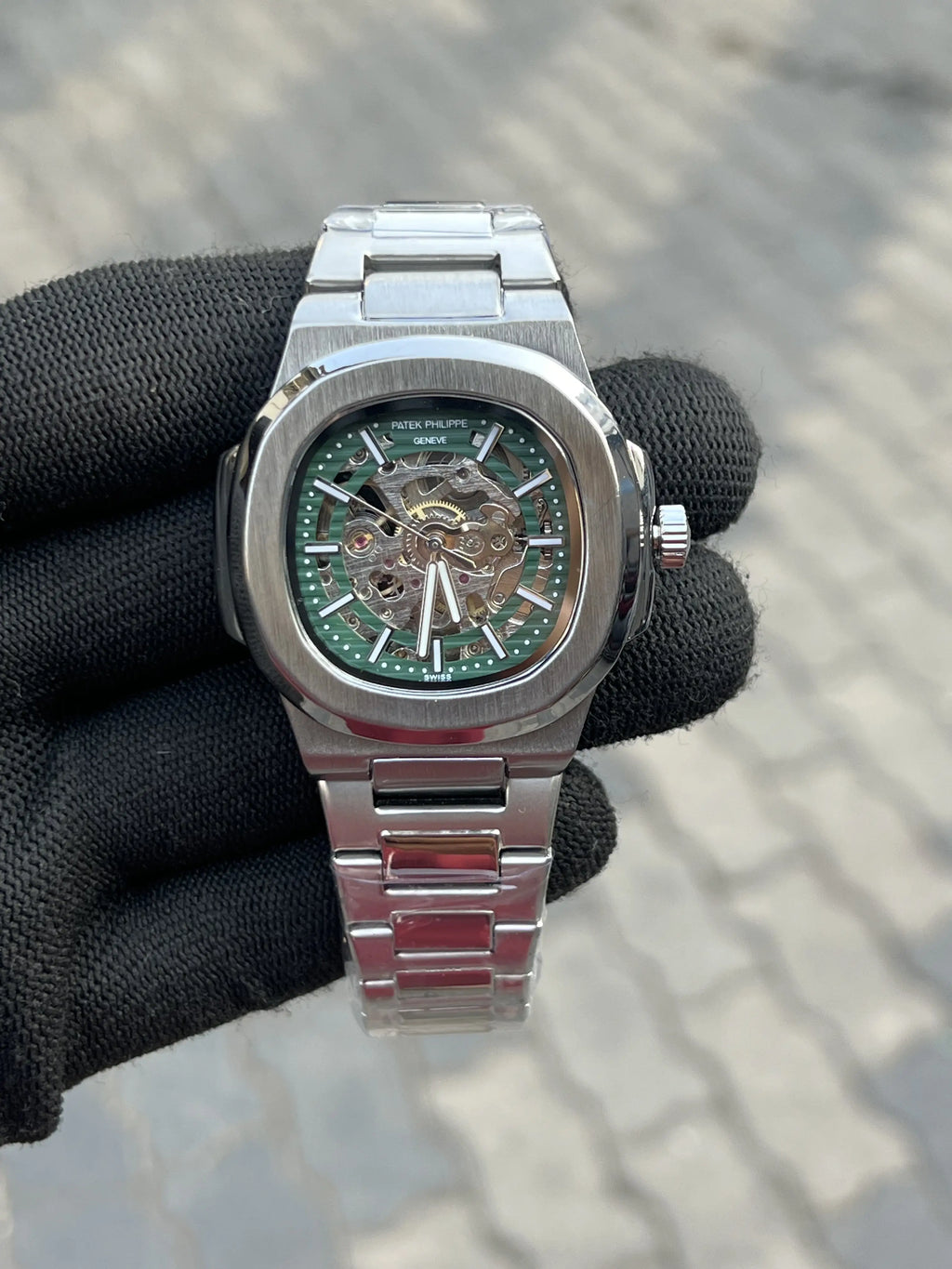 Pate_k Phillipe Automatic Silver Green