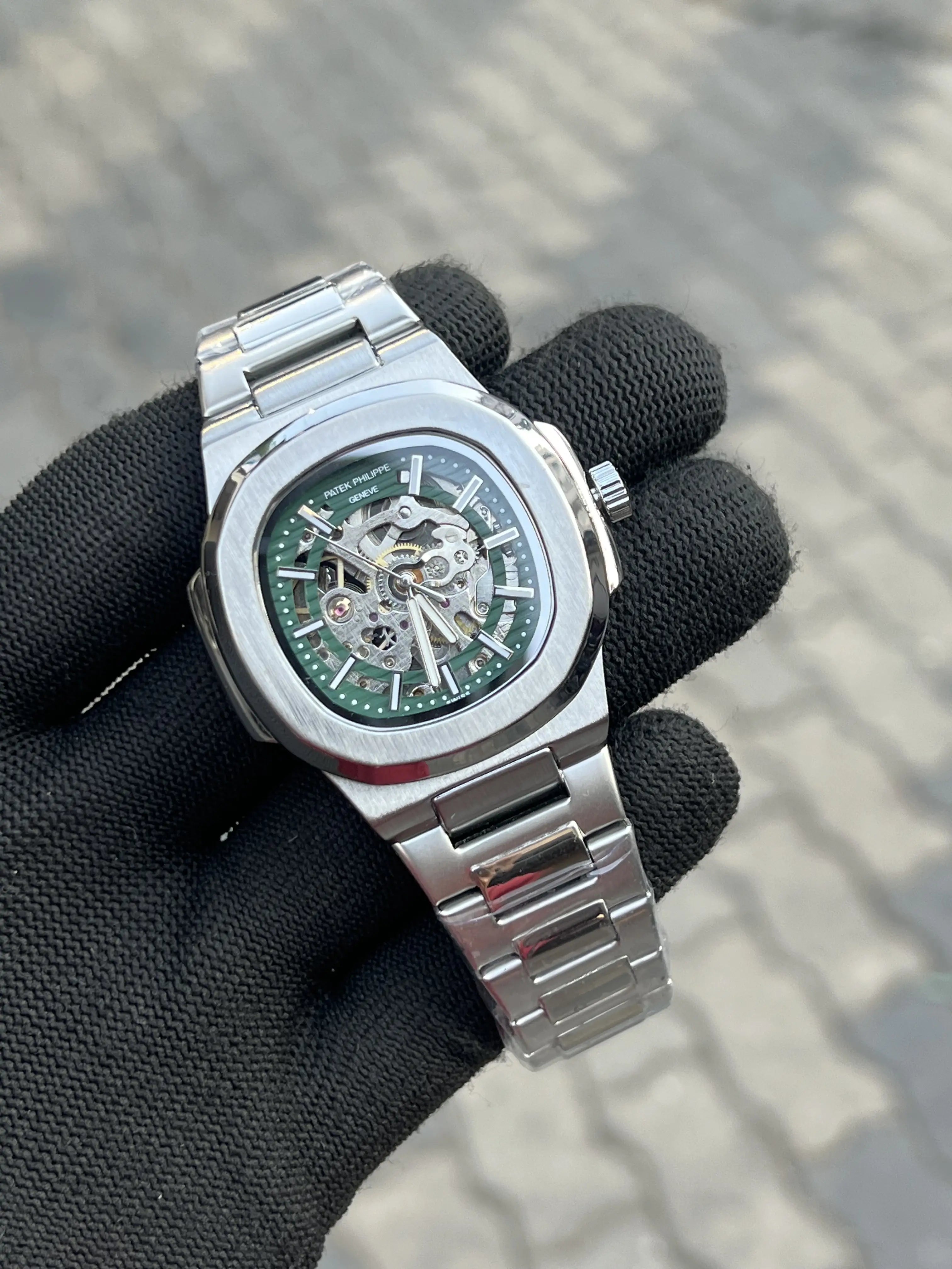 Pate_k Phillipe Automatic Silver Green