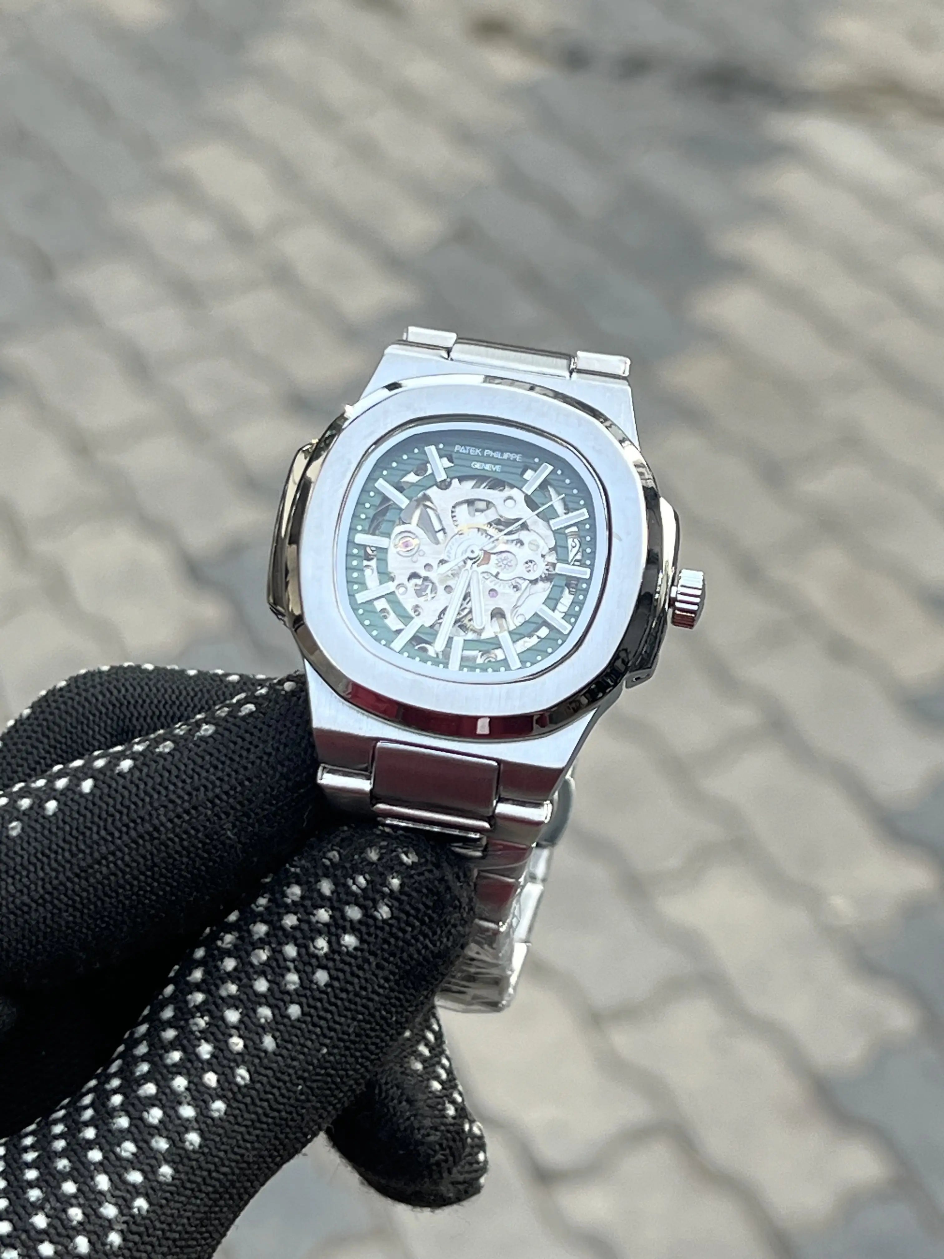 Pate_k Phillipe Automatic Silver Green