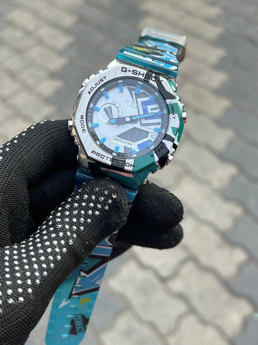 G Shock GM 2100 Green Blue Army
