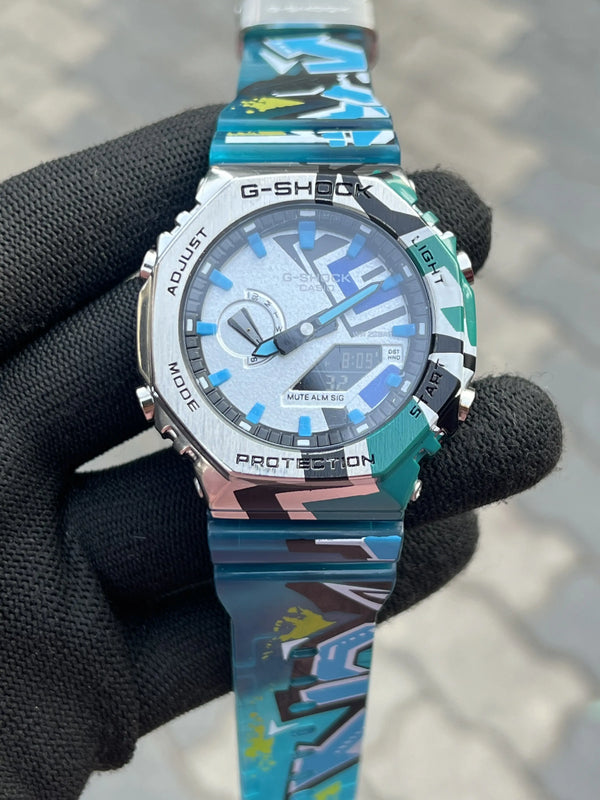 G Shock GM 2100 Green Blue Army