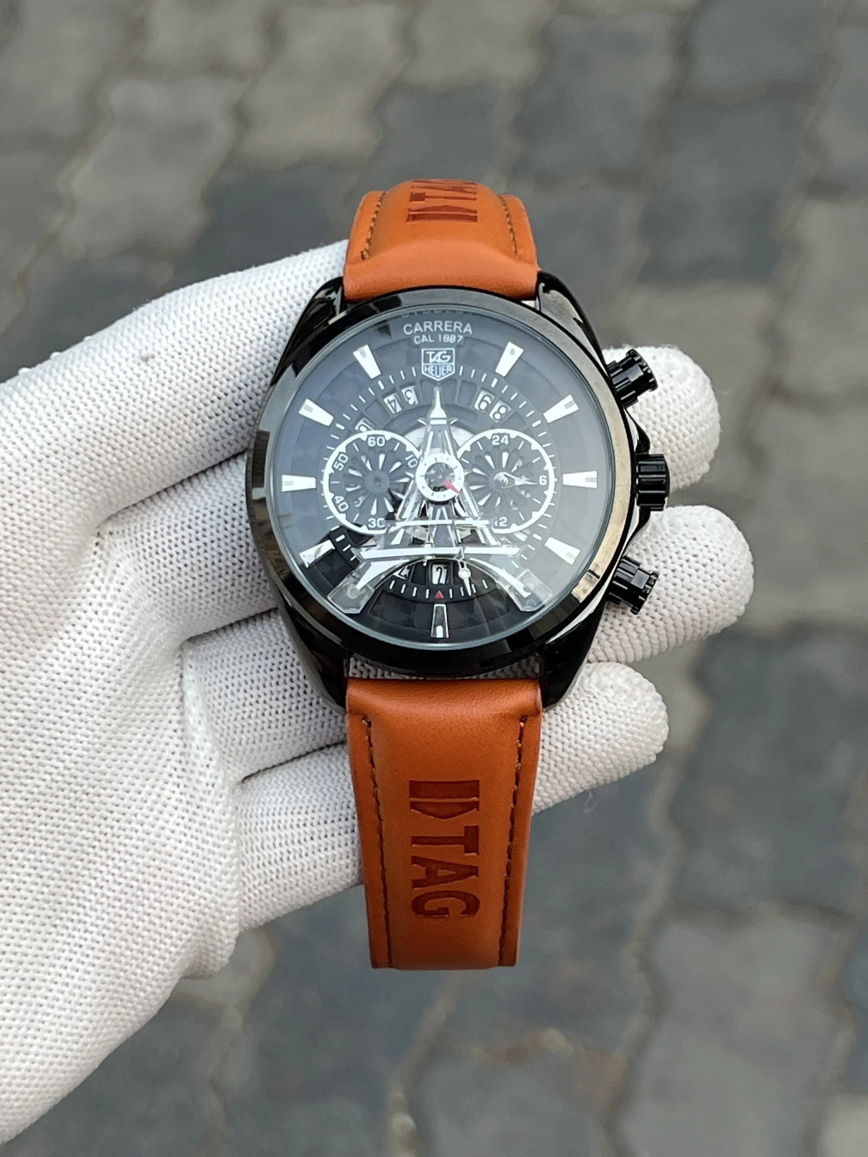 Tag Heuer Eiffel Tower Leather Brown
