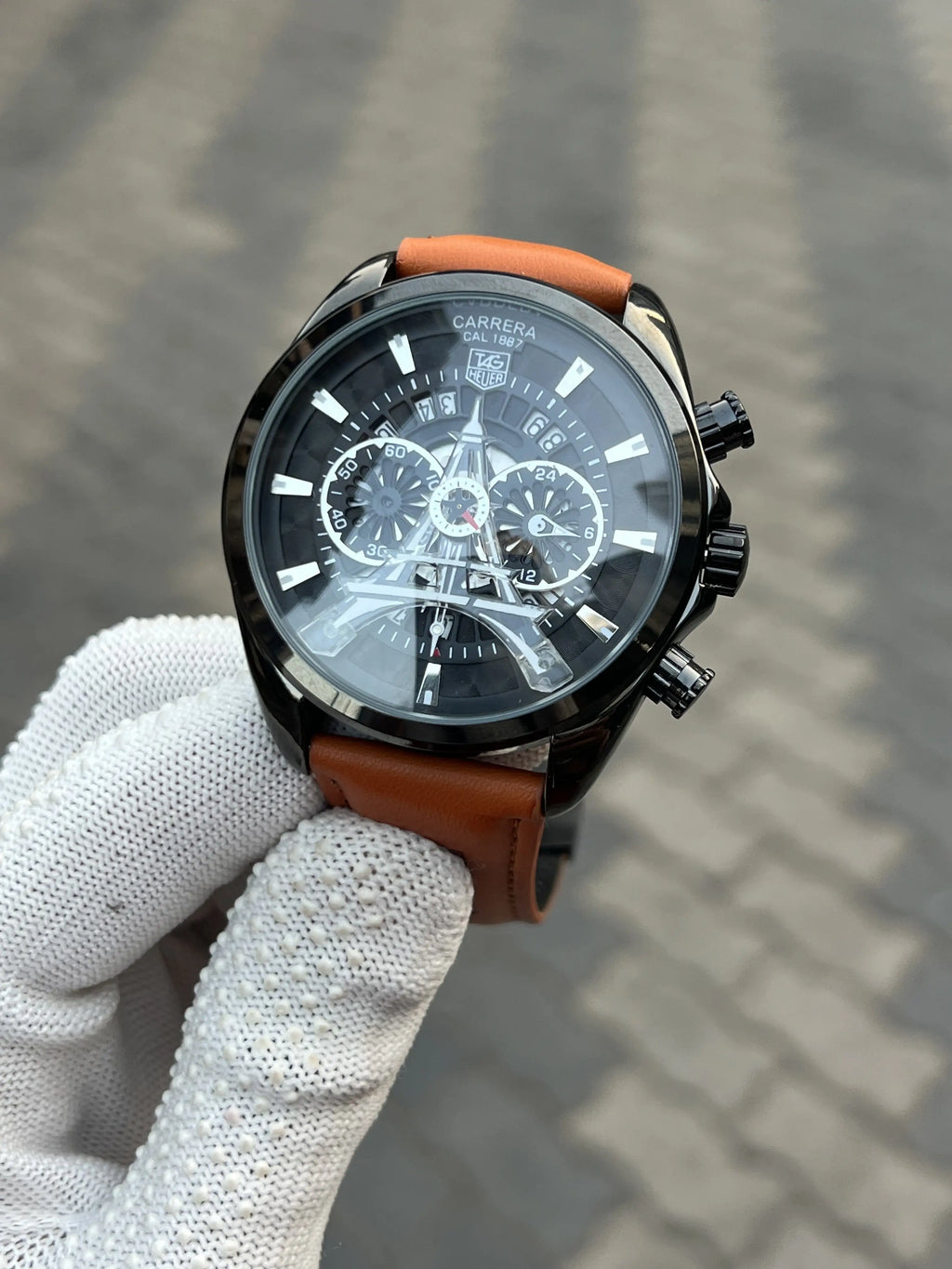 Tag Heuer Eiffel Tower Leather Brown