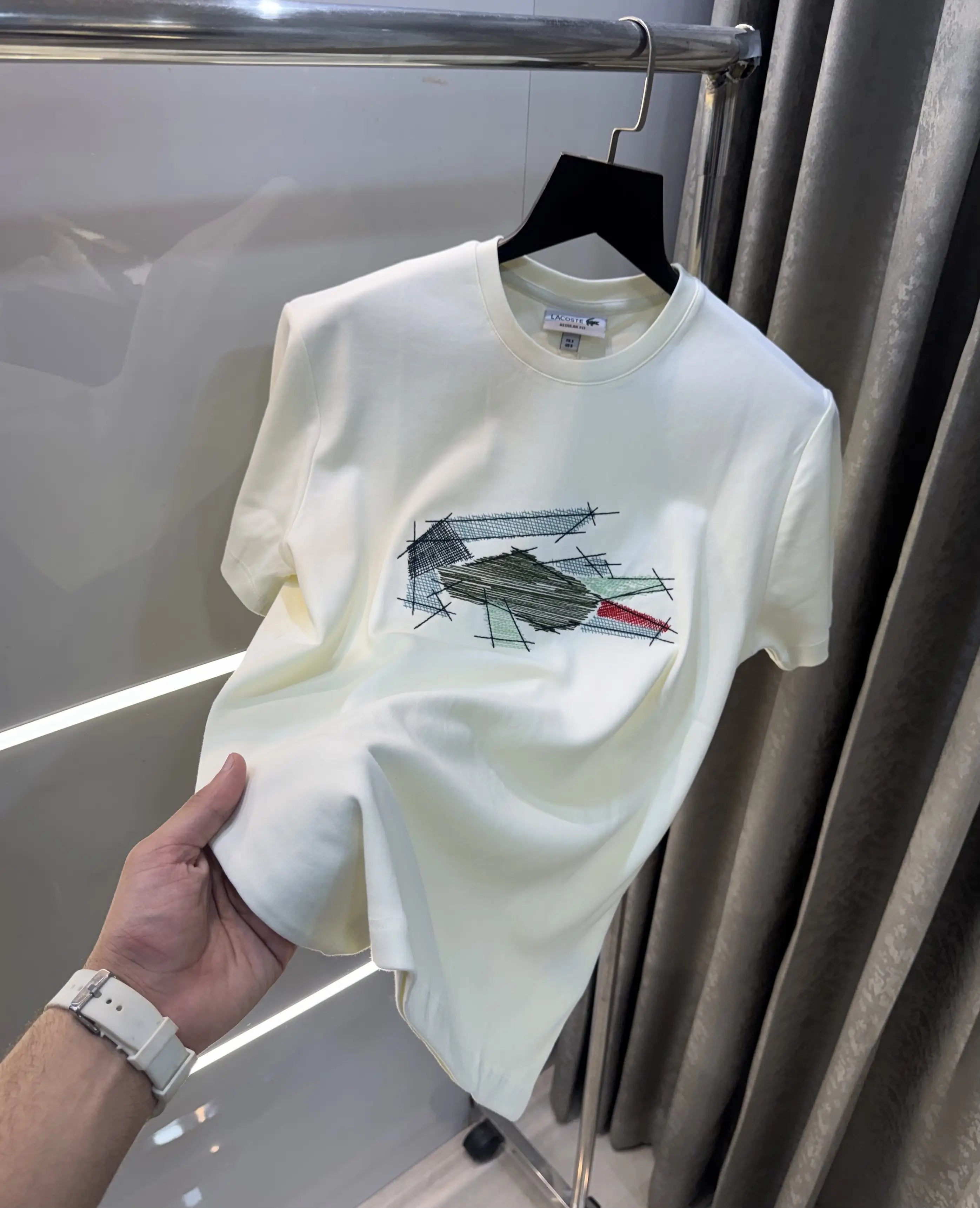 Lacost e Cream Logo Work Premium T-Shirt