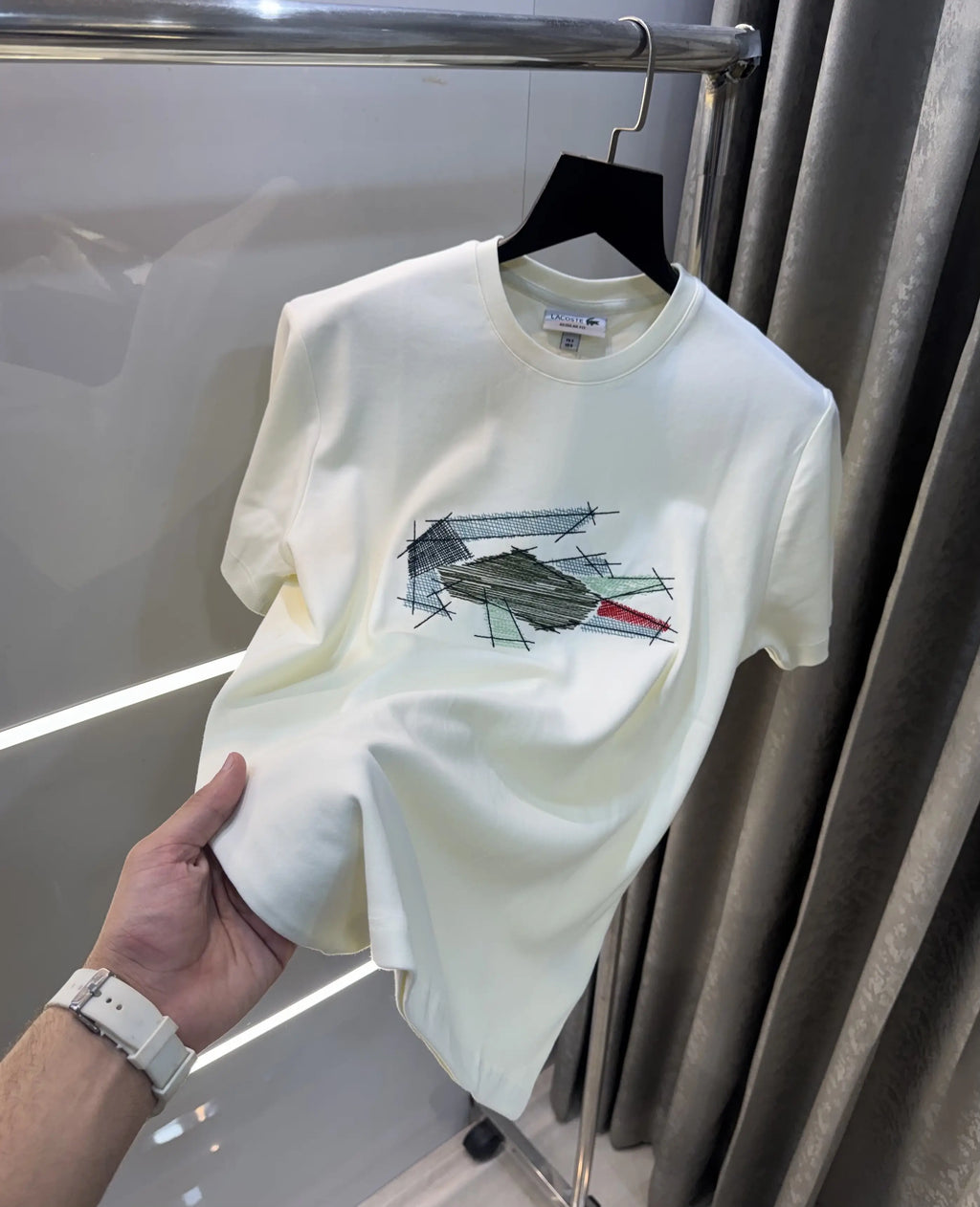 Lacost e Cream Logo Work Premium T-Shirt