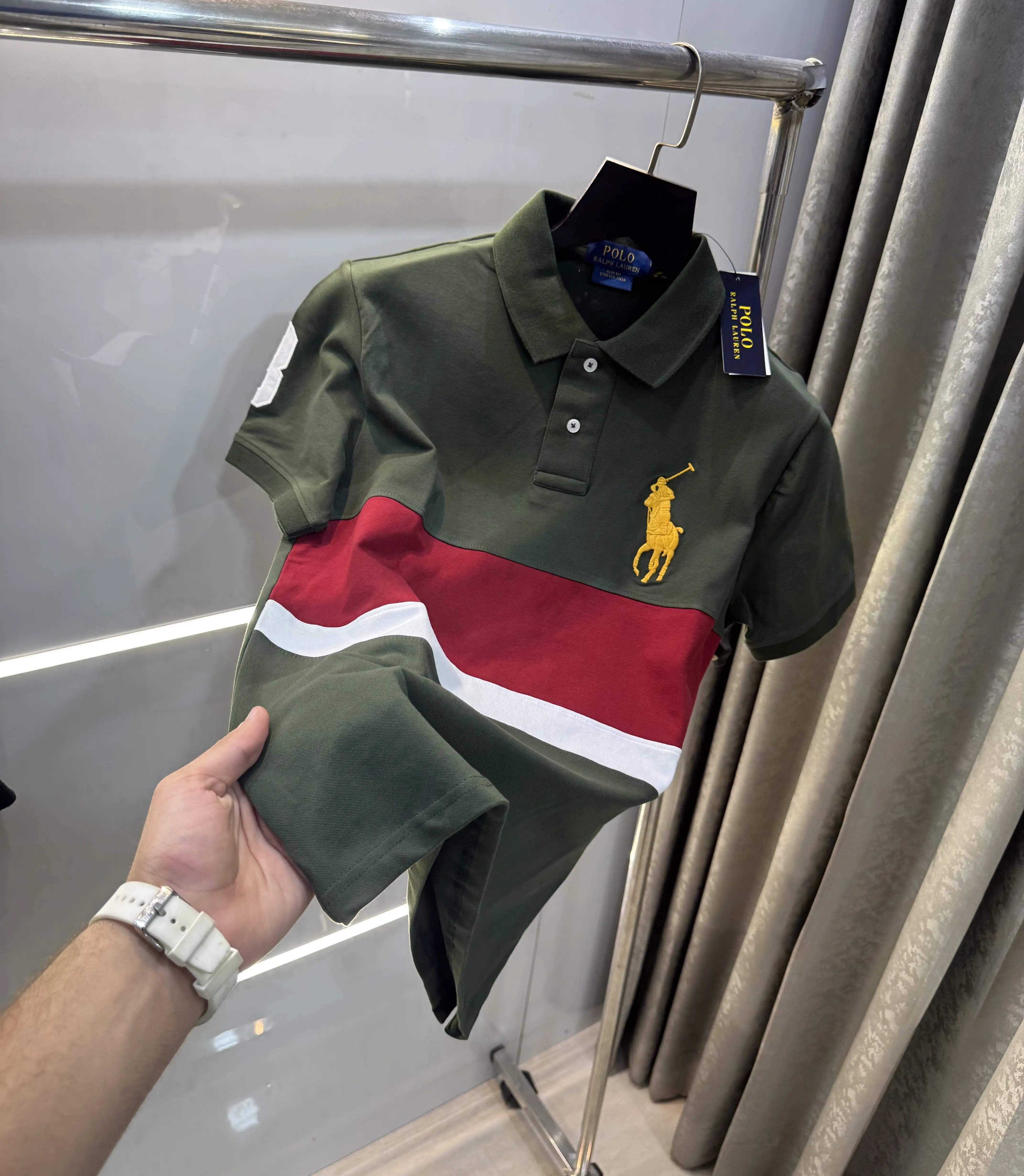 Ralph Lauren Olive Embroidery Logo premium Polo T-shirt Secondary image