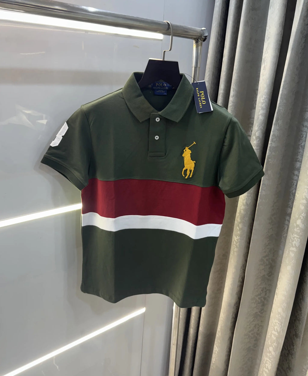 Ralph Lauren Olive Embroidery Logo premium Polo T-shirt