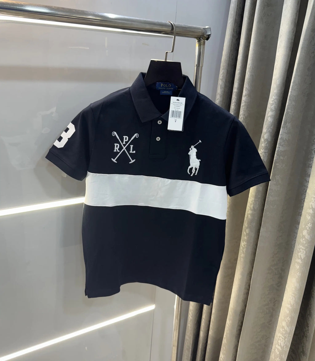 Ralph Lauren Navy Blue Embroidery Logo premium Polo T-shirt