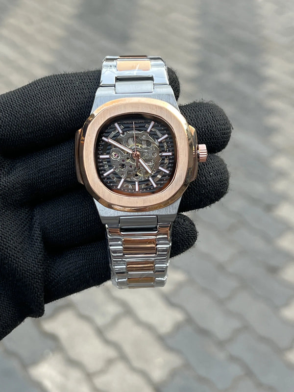 Pate_k Phillipe Skeleton Two Tone Black