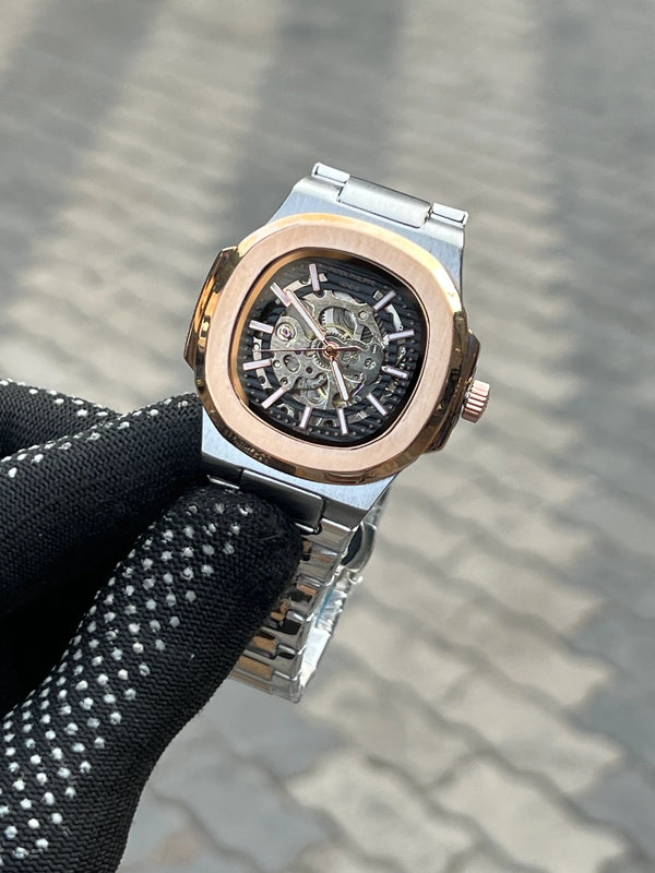 Pate_k Phillipe Skeleton Two Tone Black
