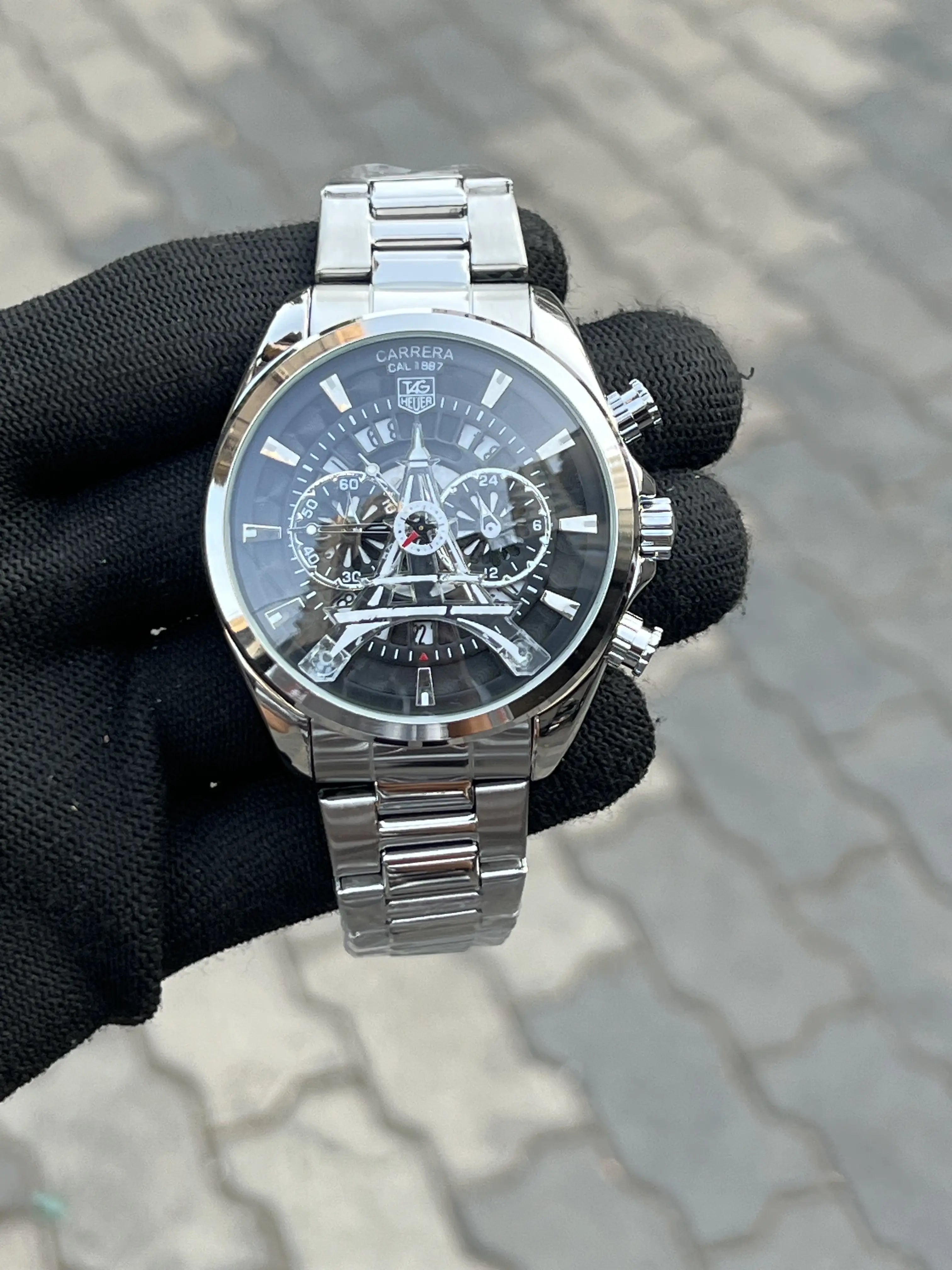 Tag Hueuer Eiffel Tower Silver Black