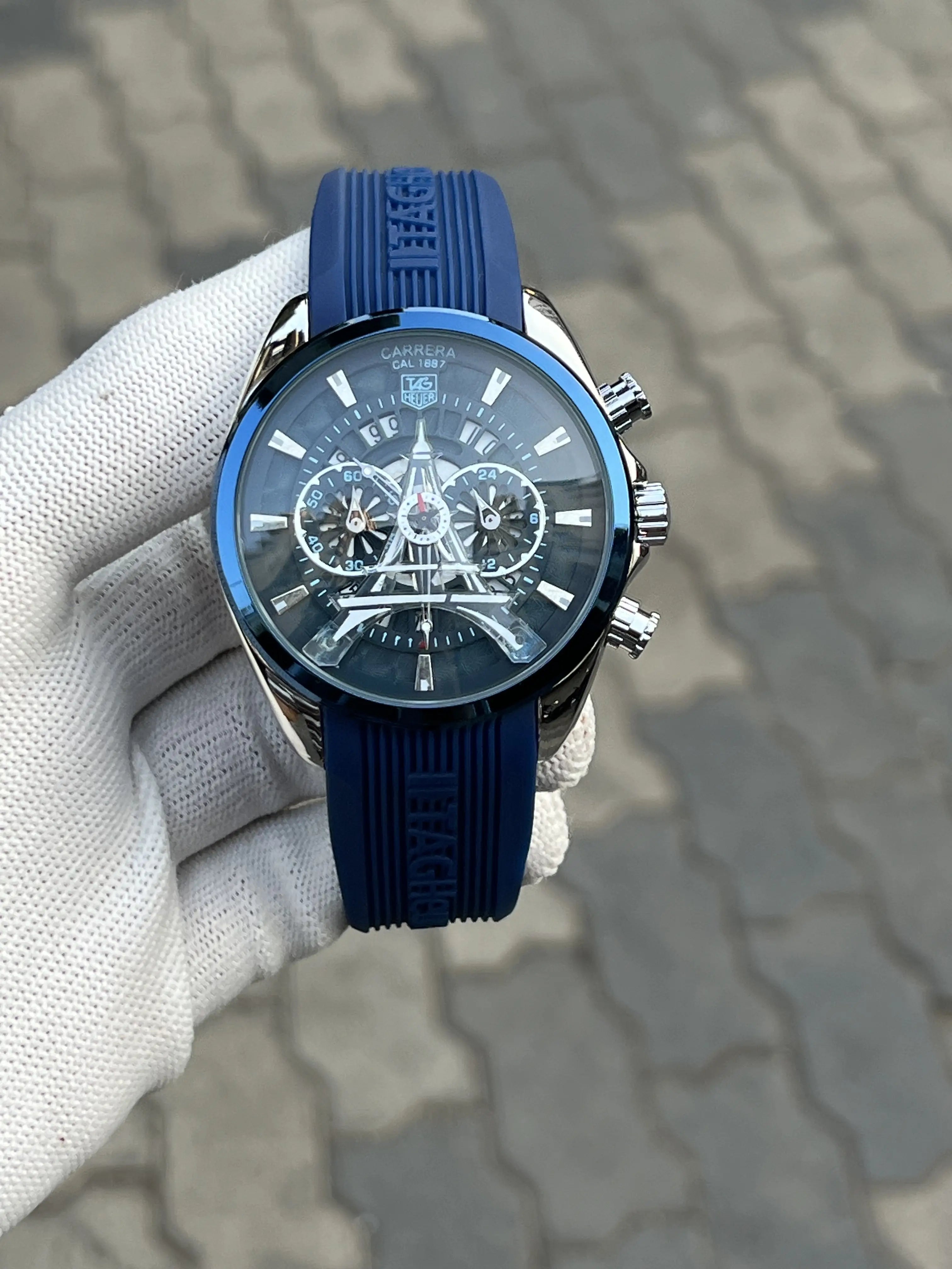 Tag Heuer Eiffel Tower Silicon Blue