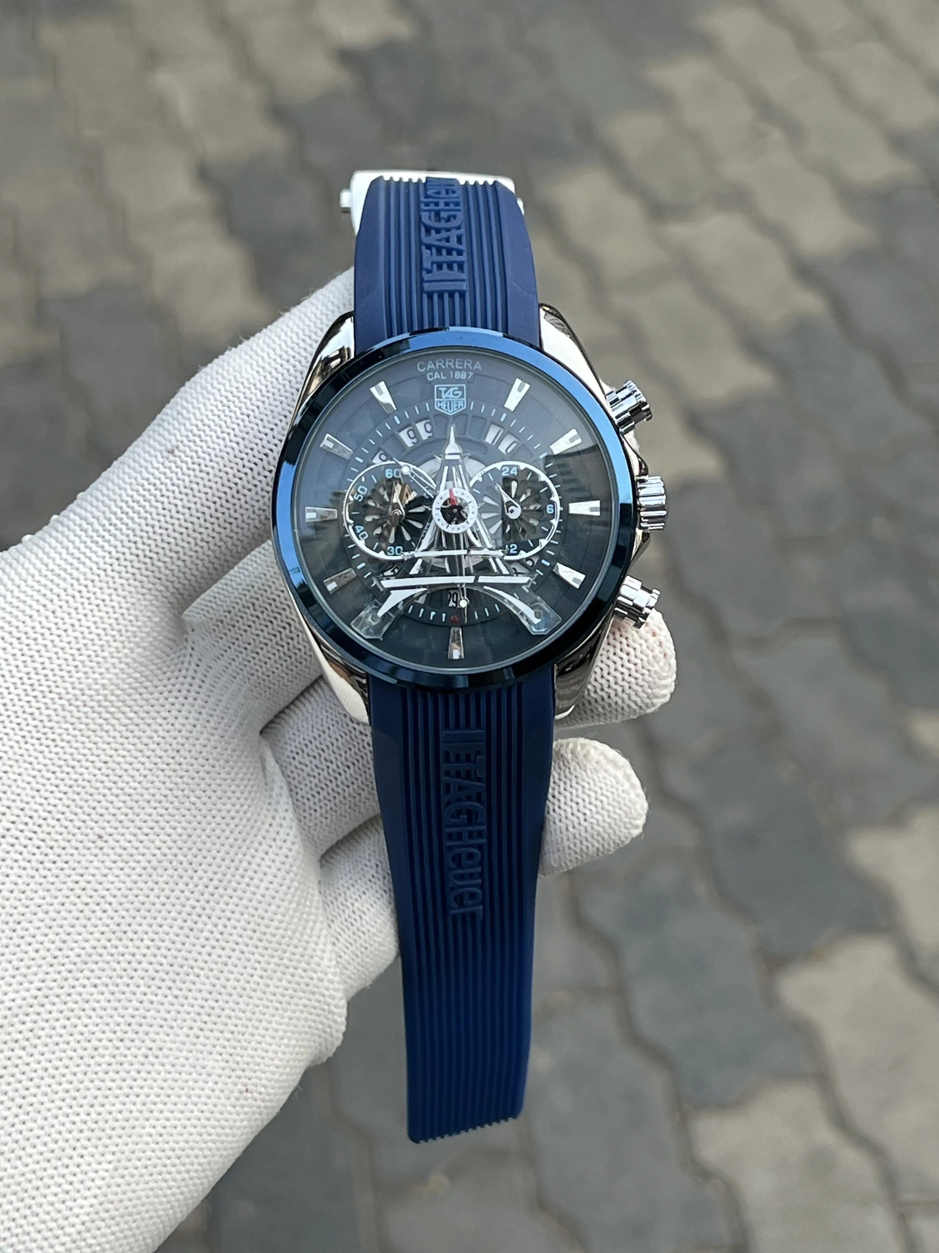 Tag Heuer Eiffel Tower Silicon Blue
