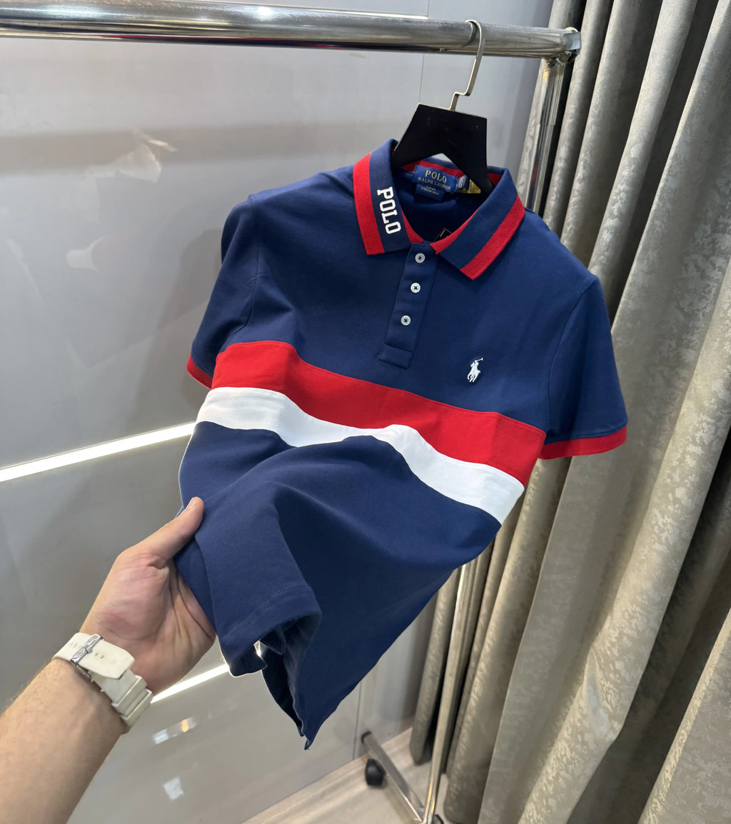Ralph Lauren Navy Blue Embroidery Logo premium Polo T-shirt
