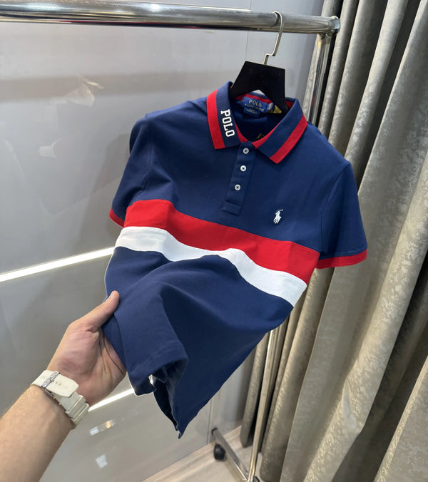 Ralph Lauren Navy Blue Embroidery Logo premium Polo T-shirt