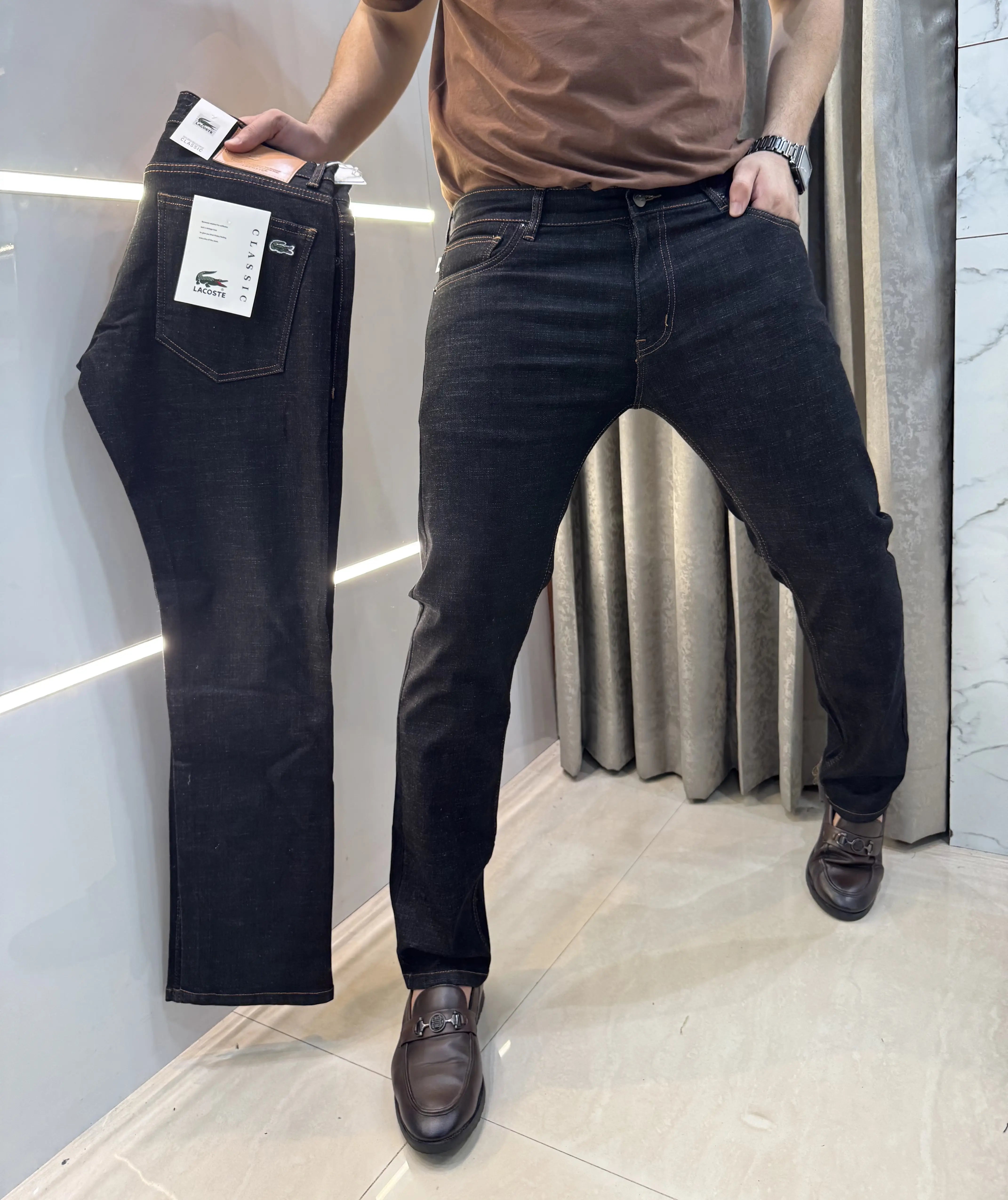 Lacost e carbon black Imported Hyperflex Denim Main image