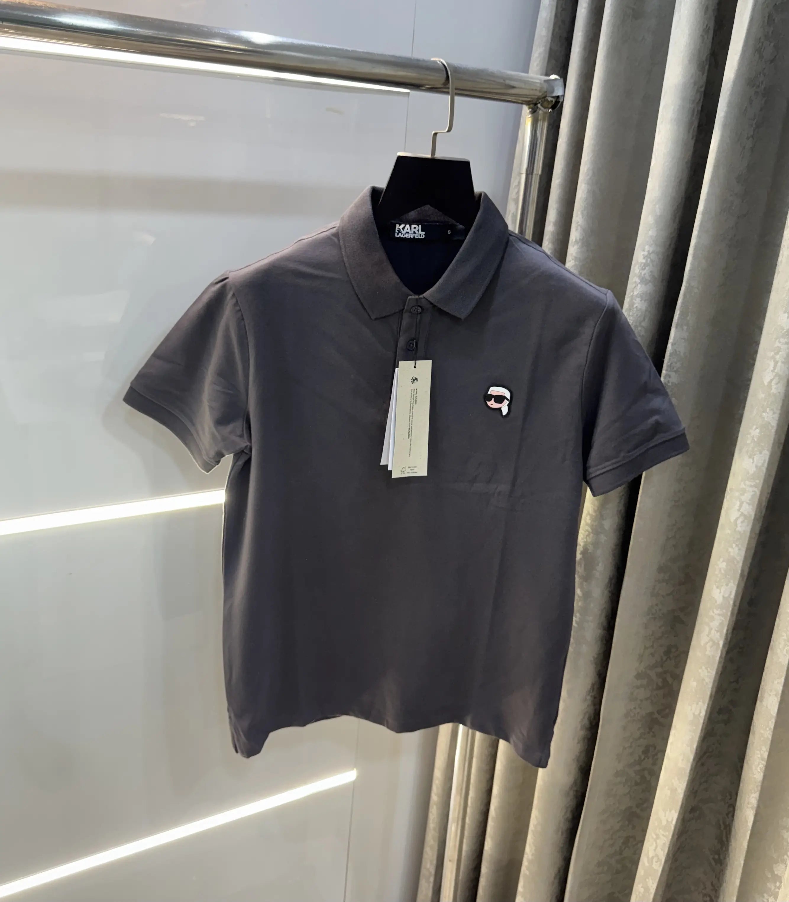 Karl Lagerfled Grey Imported Polo T-Shirt