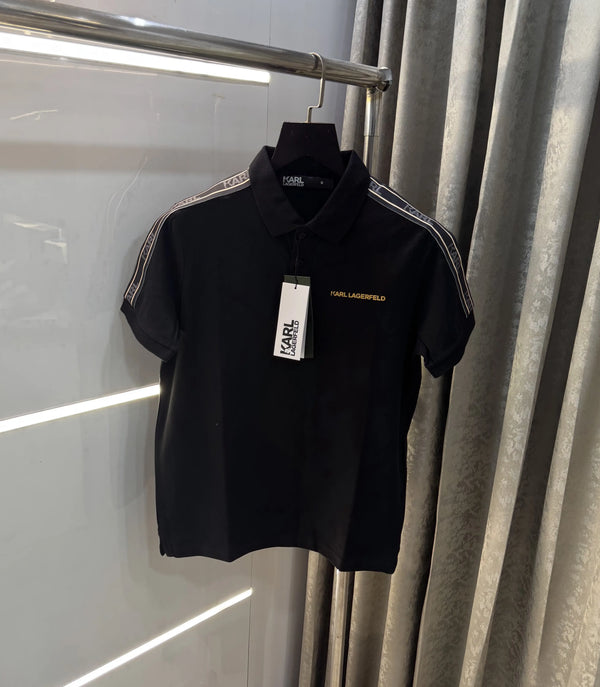 Karl Lagerfled Black Imported Polo T-Shirt