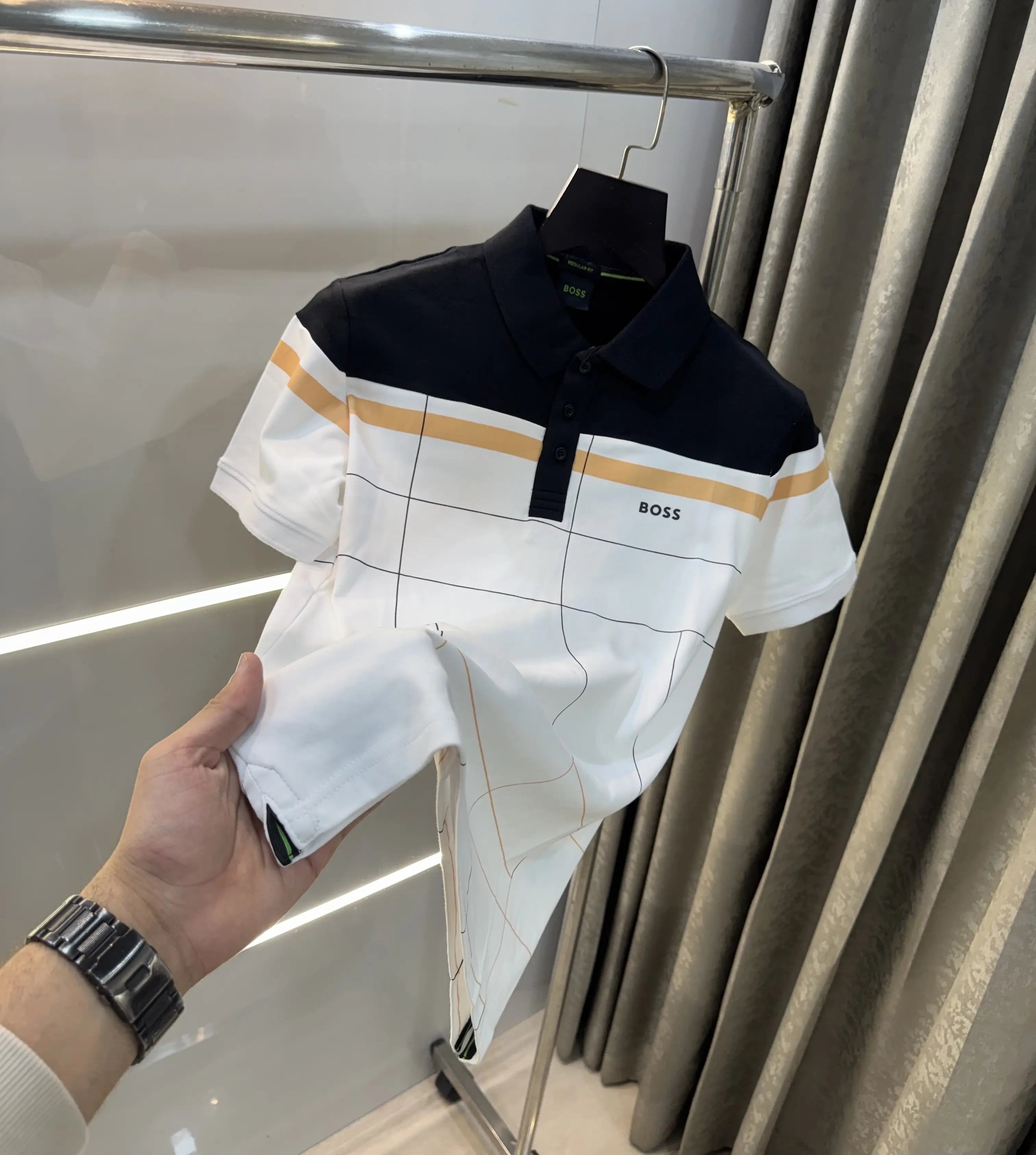 Hugo Boss White Premium Polo T-Shirt