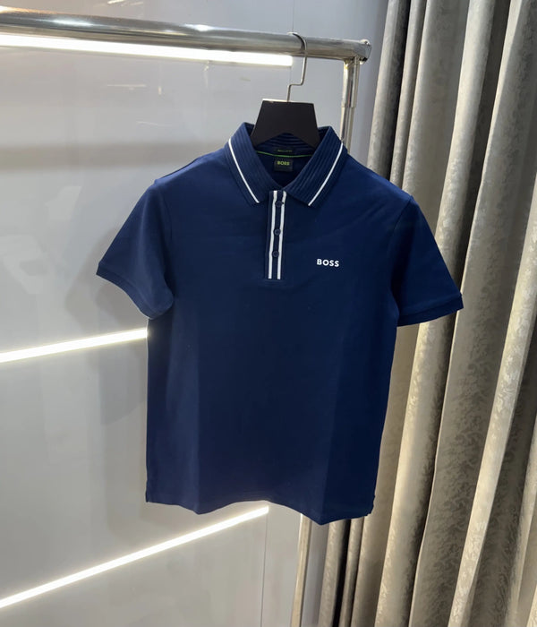 Hugo Boss Petrol Blue Premium Polo T-Shirt