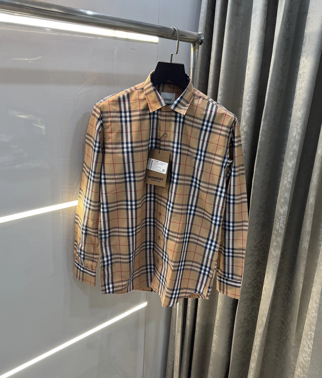 Burberry Beige Small Checks Premium Shirt