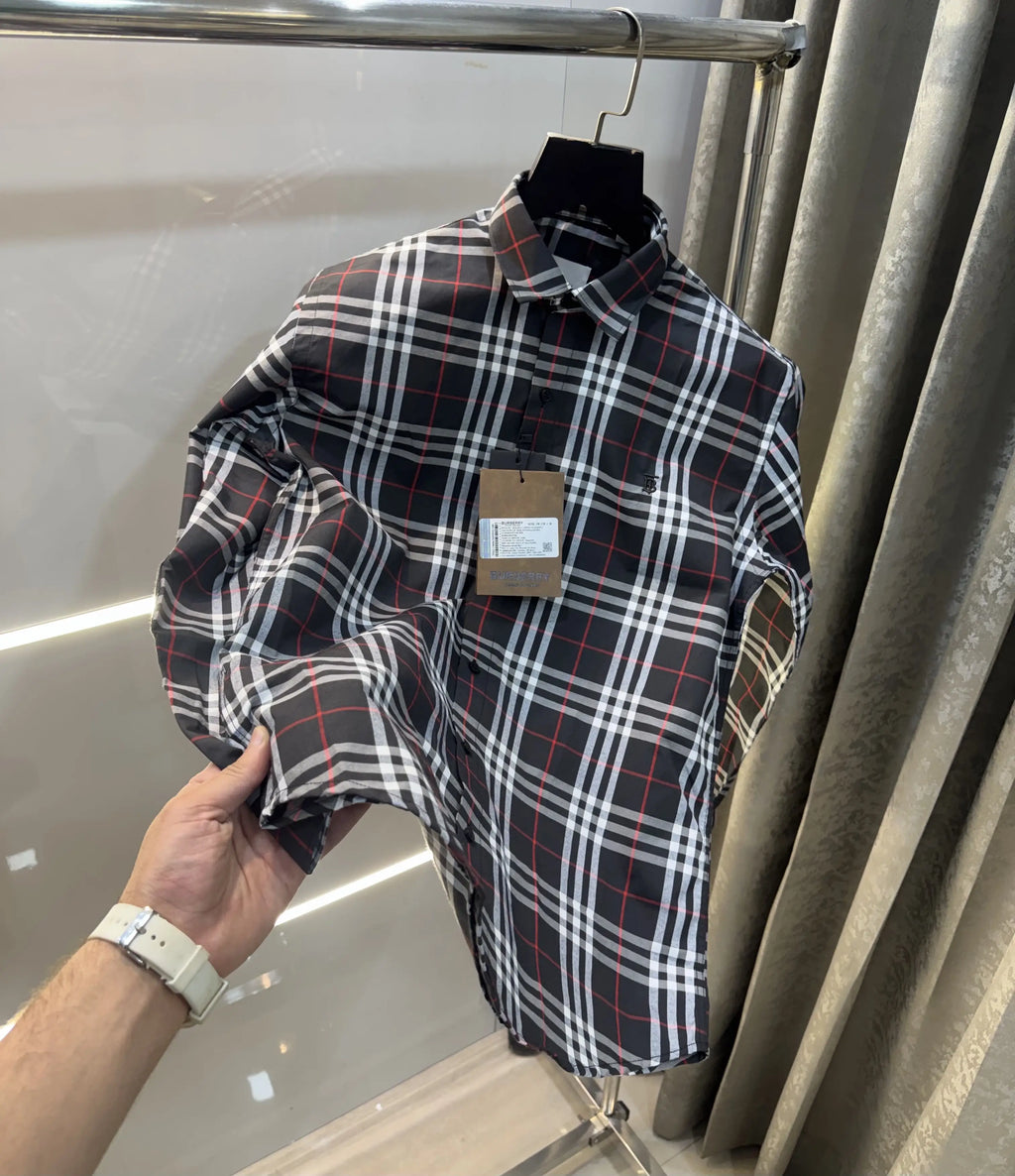 Burberry Black Small Checks Premium Shirt