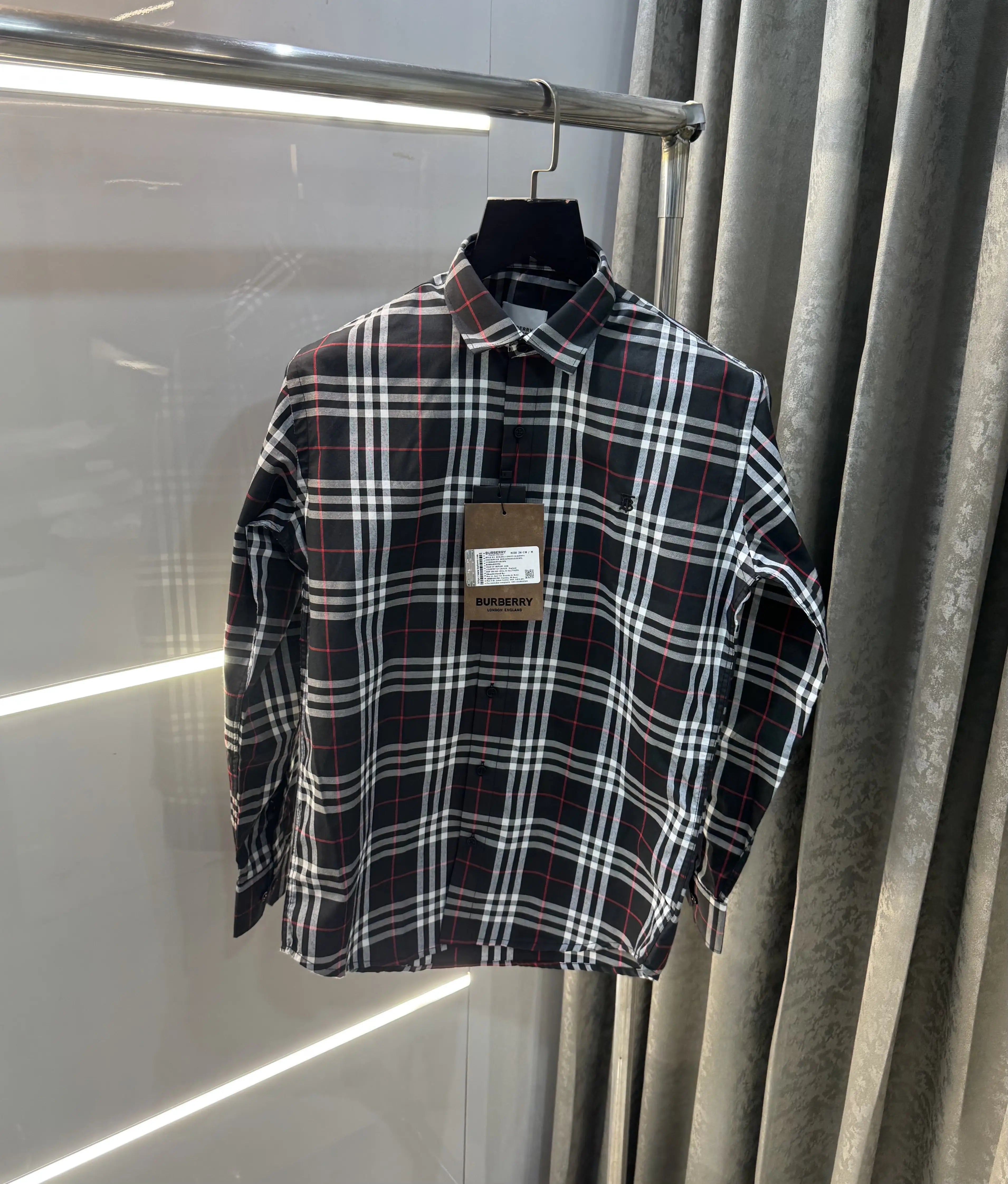 Burberry Black Small Checks Premium Shirt Secondary image