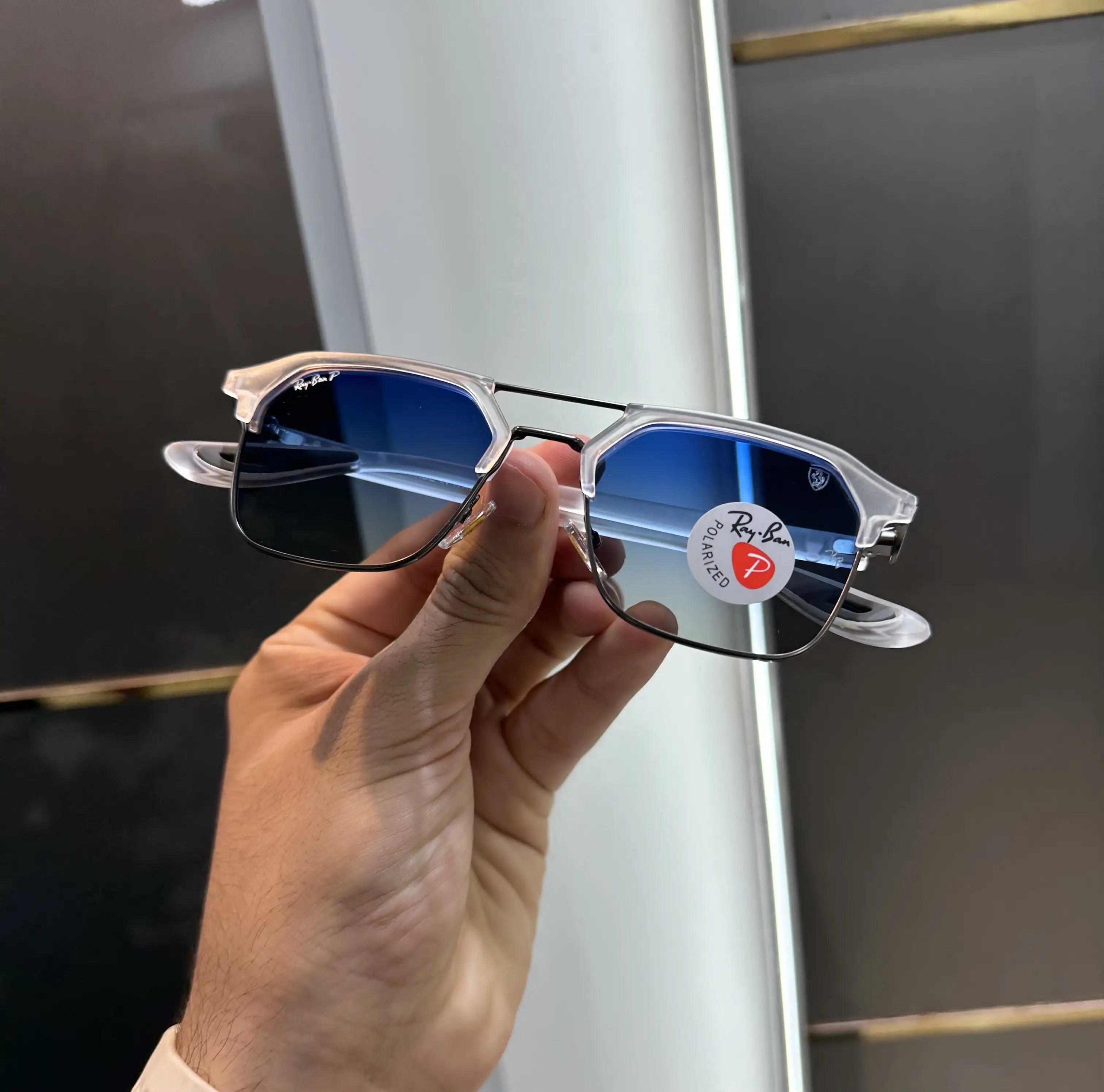 Ray Ban Ice Blue Premium Shades 04