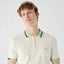 Lacost e Cream Embroidery Logo Premium Polo T-Shirt