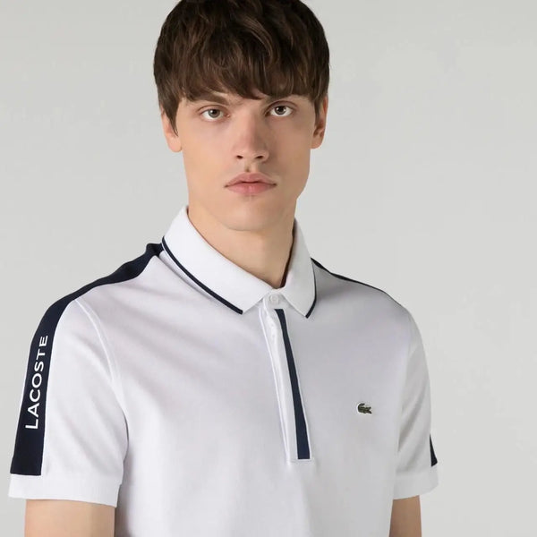 Lacost e White Zip Premium Polo T-Shirt