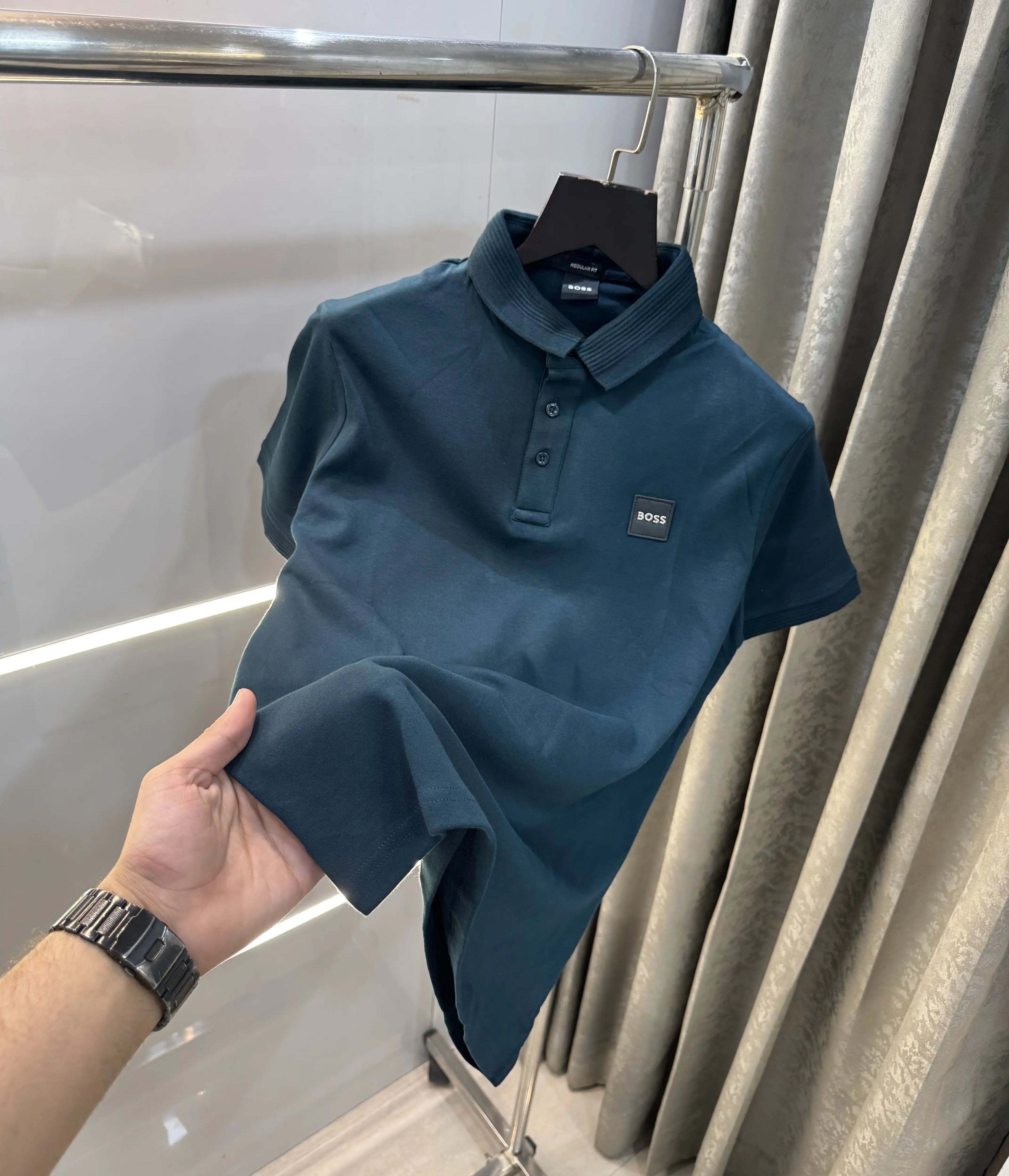 Hugo Boss Bottle Green Premium Polo T-Shirt