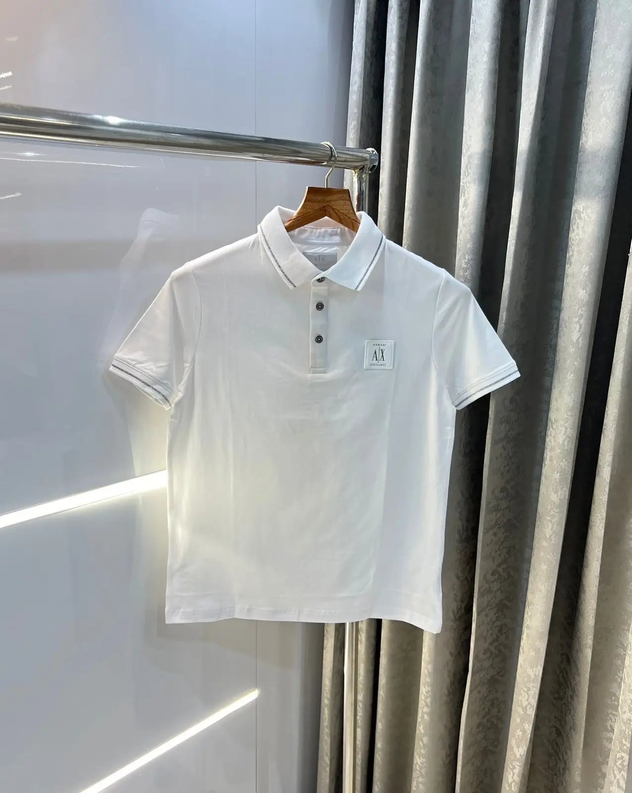 Arman i Exchange White Patch Logo Premium Polo T-Shirt