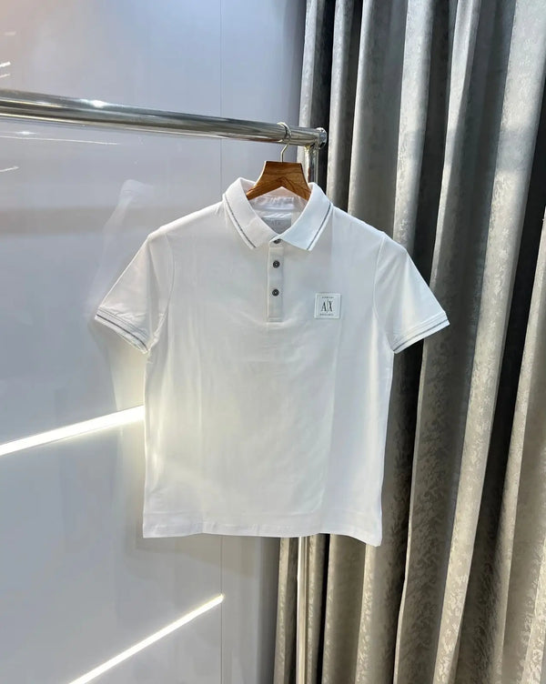 Arman i Exchange White Patch Logo Premium Polo T-Shirt