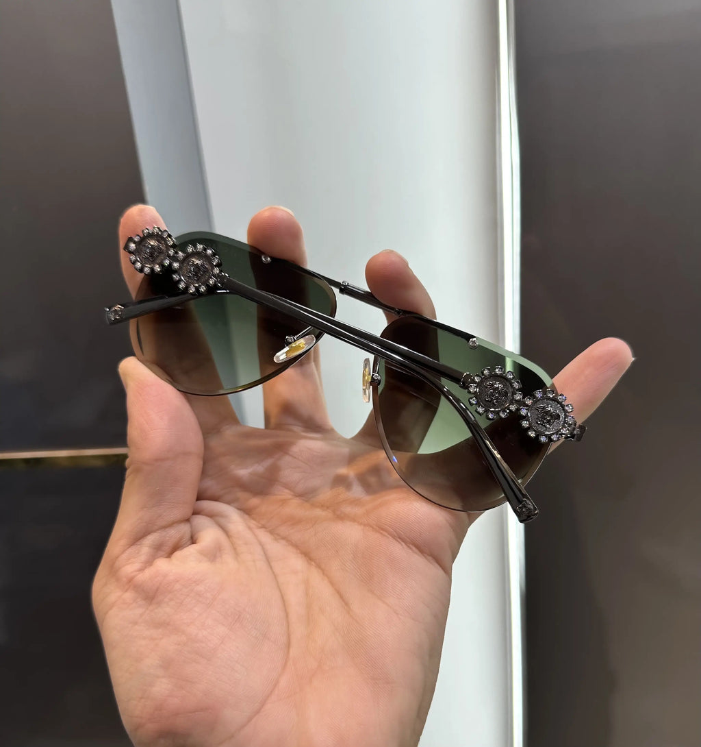 Versac e Gunmetal Green Premium Shades 3096
