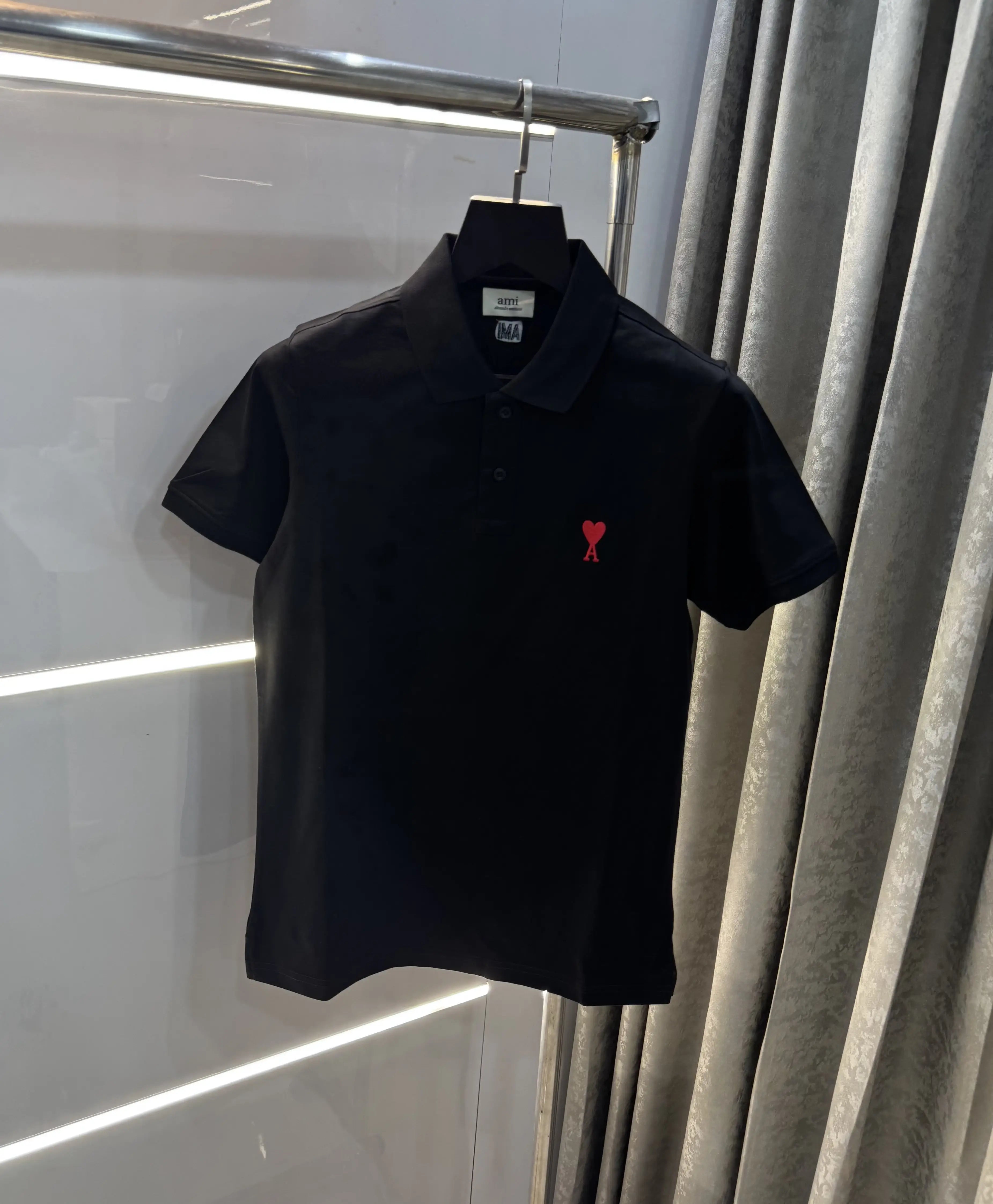 Ami paris Black Logo Work Premium Imported T-Shirt