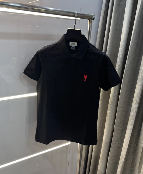 Ami paris Black Logo Work Premium Imported T-Shirt